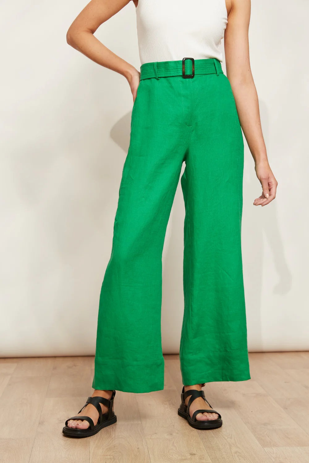 Eb & Ive Halcyon Pant [COLOUR:Emerald SIZE:XS]