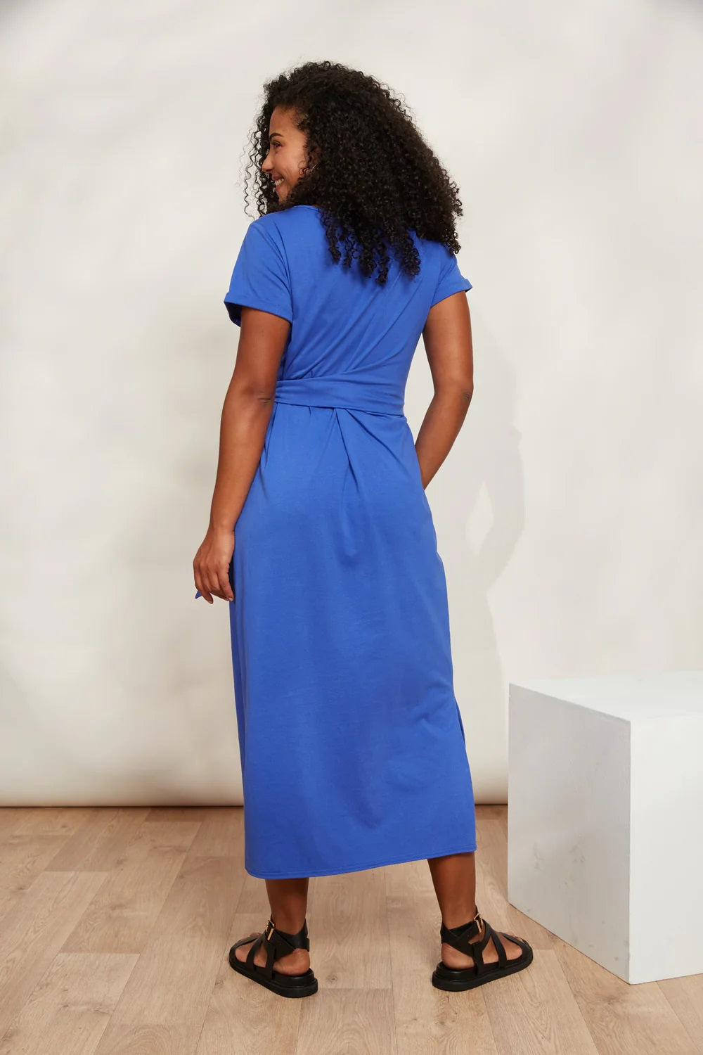 Eb & Ive Verano Tie Dress [COLOUR:Cobalt SIZE:XS]