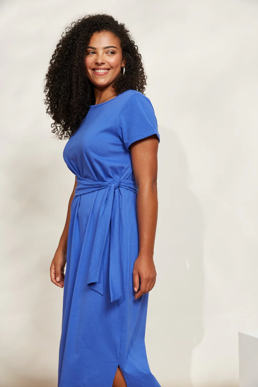 Eb & Ive Verano Tie Dress [COLOUR:Cobalt SIZE:XS]