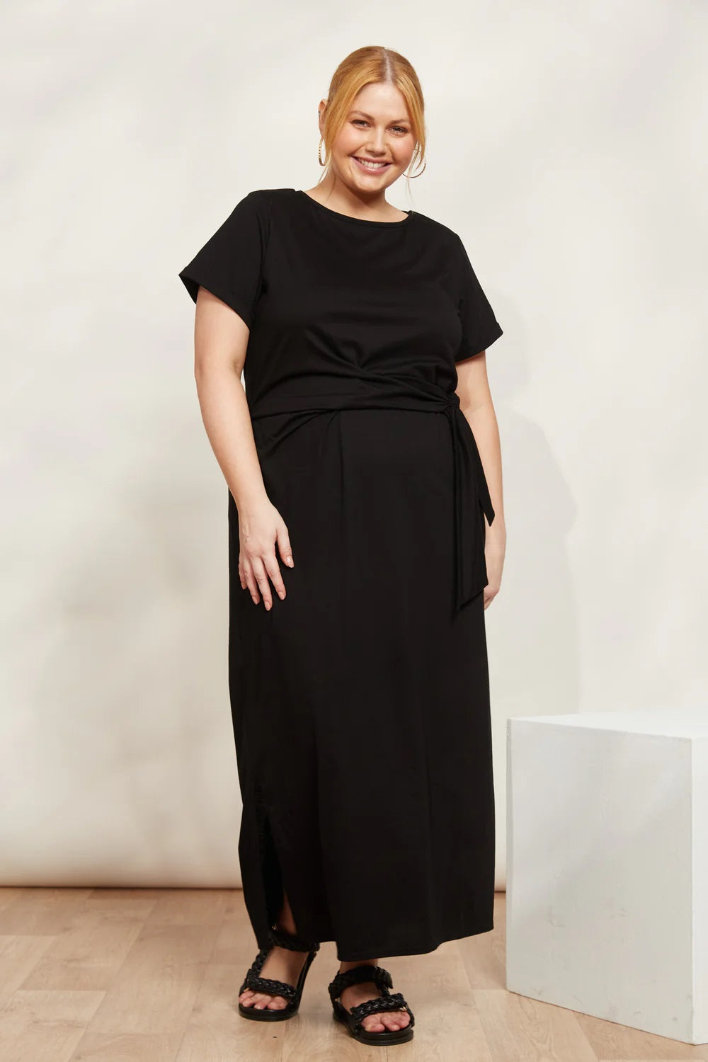 Eb & Ive Verano Tie Dress [COLOUR:Sable SIZE:XS]