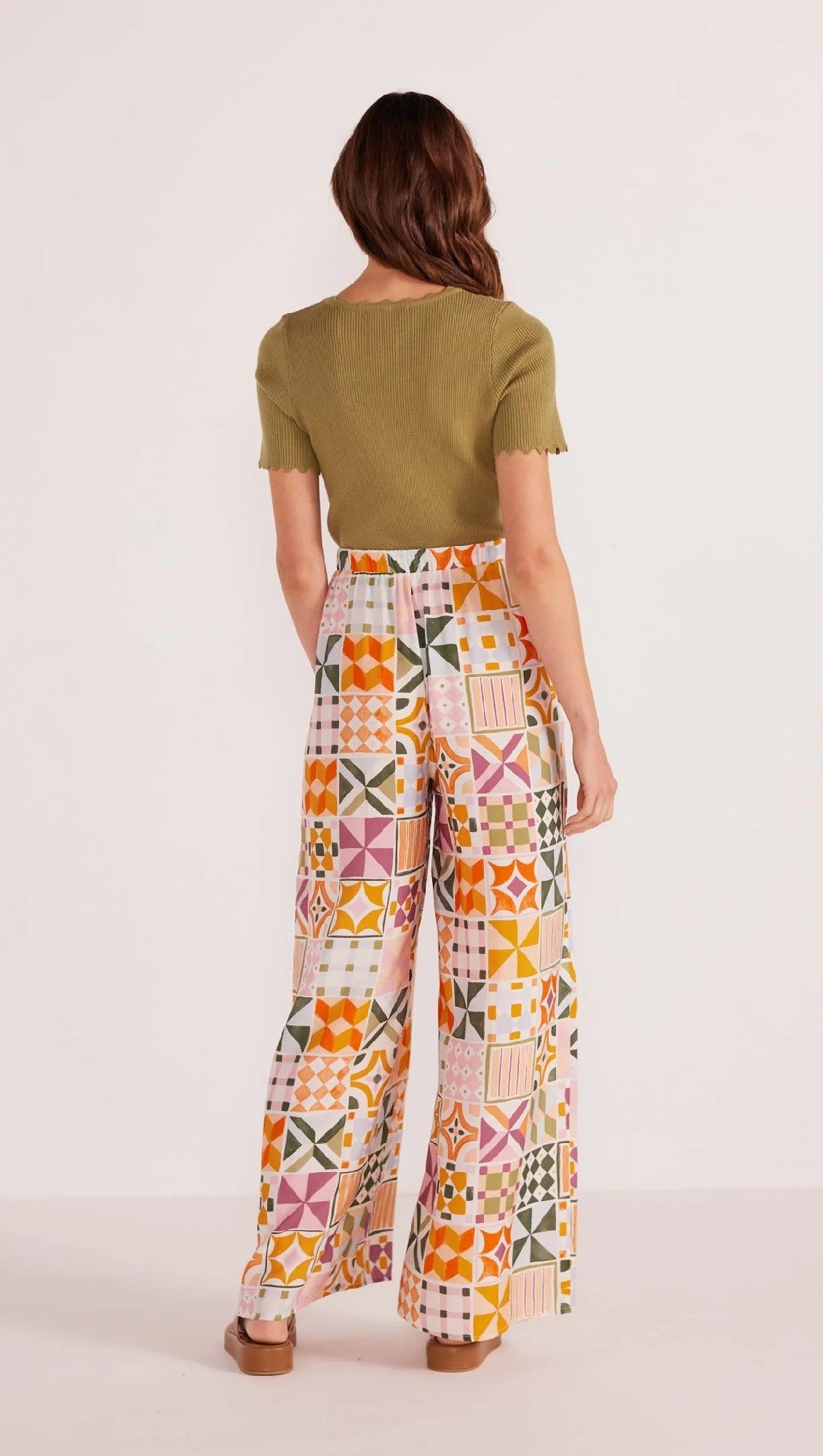 MinkPink Louisa Wide Leg Pant [COLOUR:Mosaic SIZE:XS]