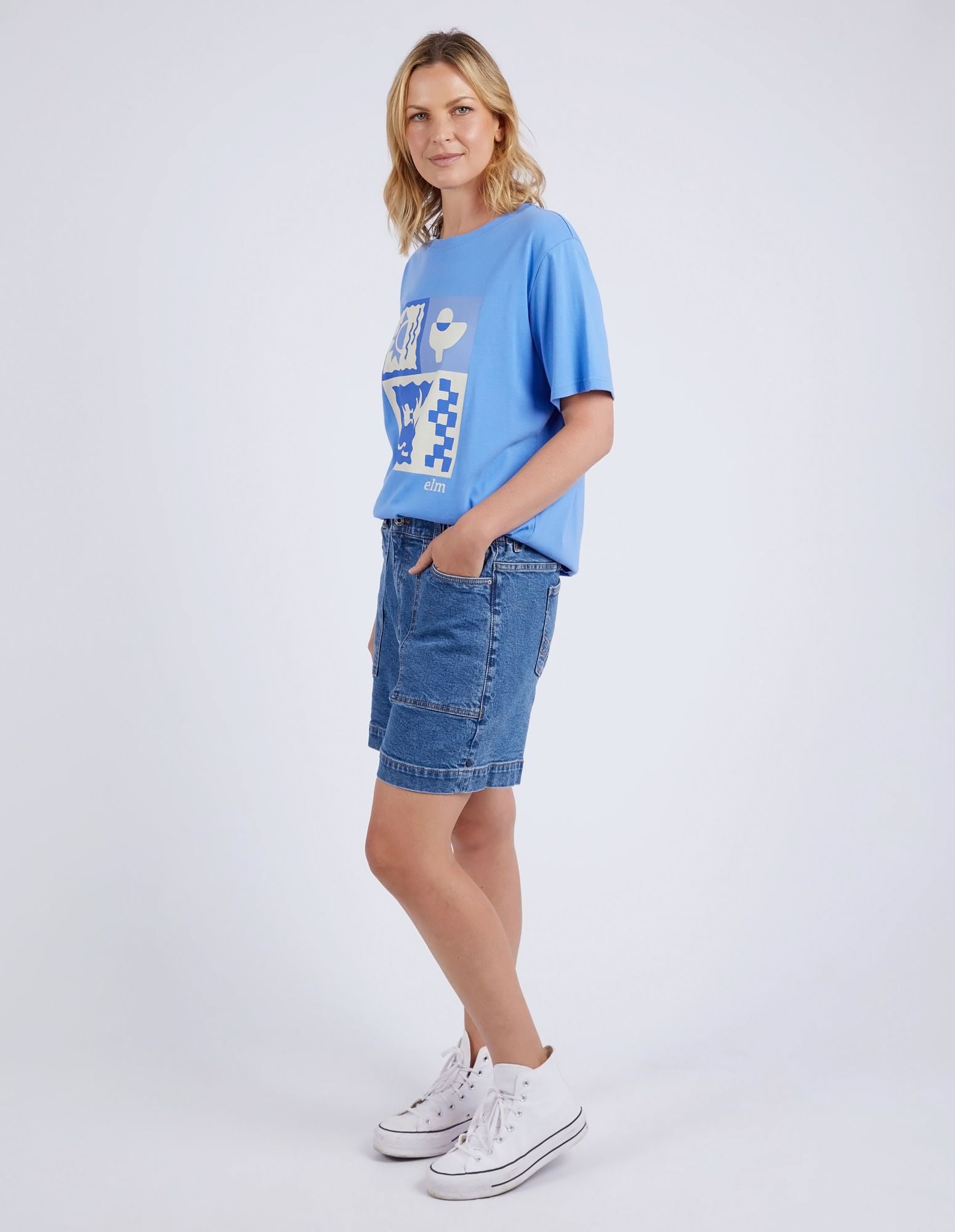 Elm Holiday Sun Tee [COLOUR:Cerulean blue SIZE:8]