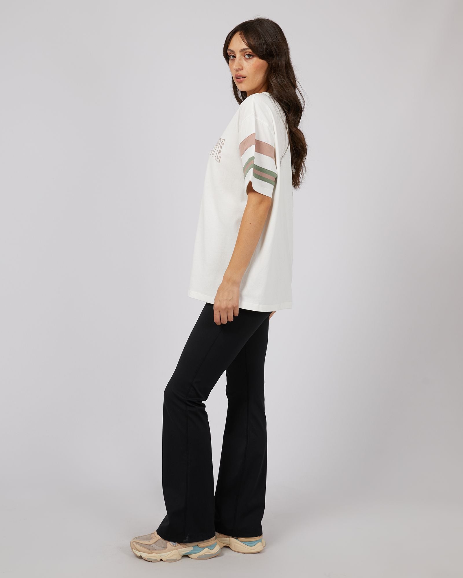 All About Eve Boston Panel Tee [COLOUR:Vintage white  SIZE:6]