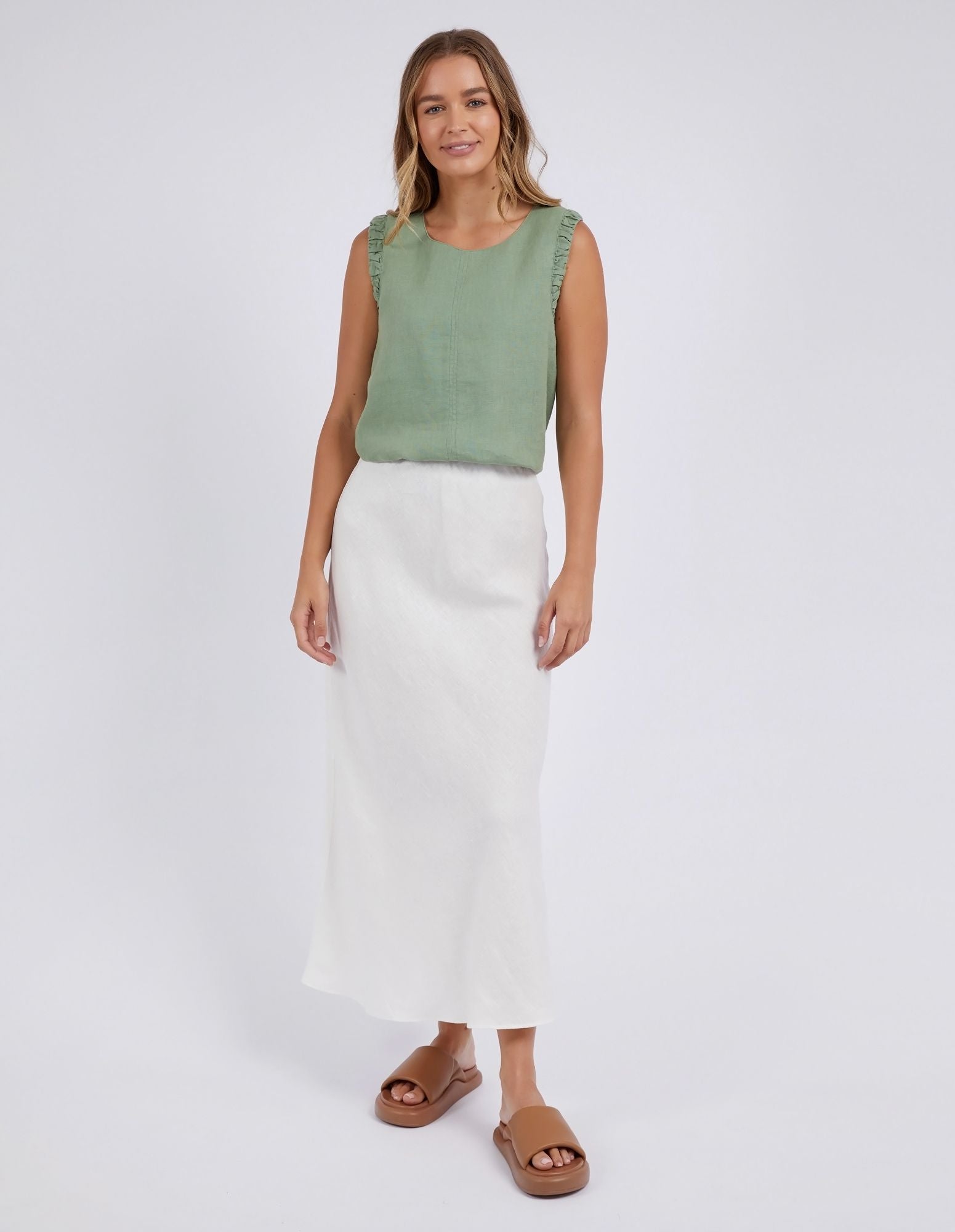 Foxwood Lyon Slip Skirt [COLOUR:Vintage white  SIZE:8]