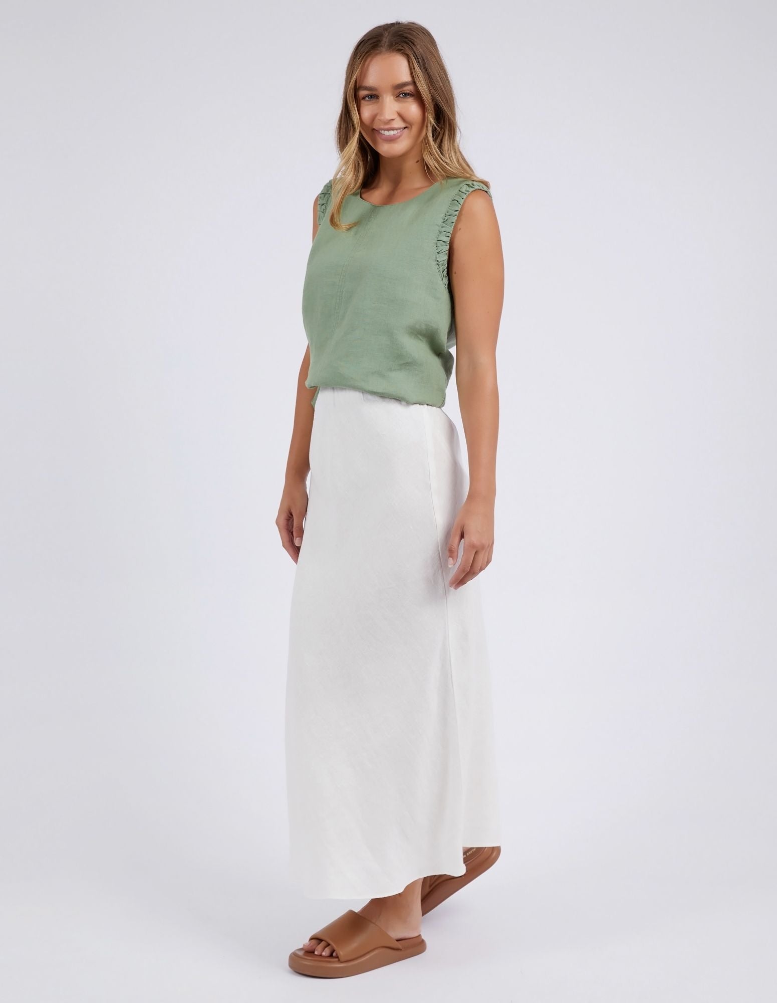 Foxwood Lyon Slip Skirt [COLOUR:Vintage white  SIZE:8]