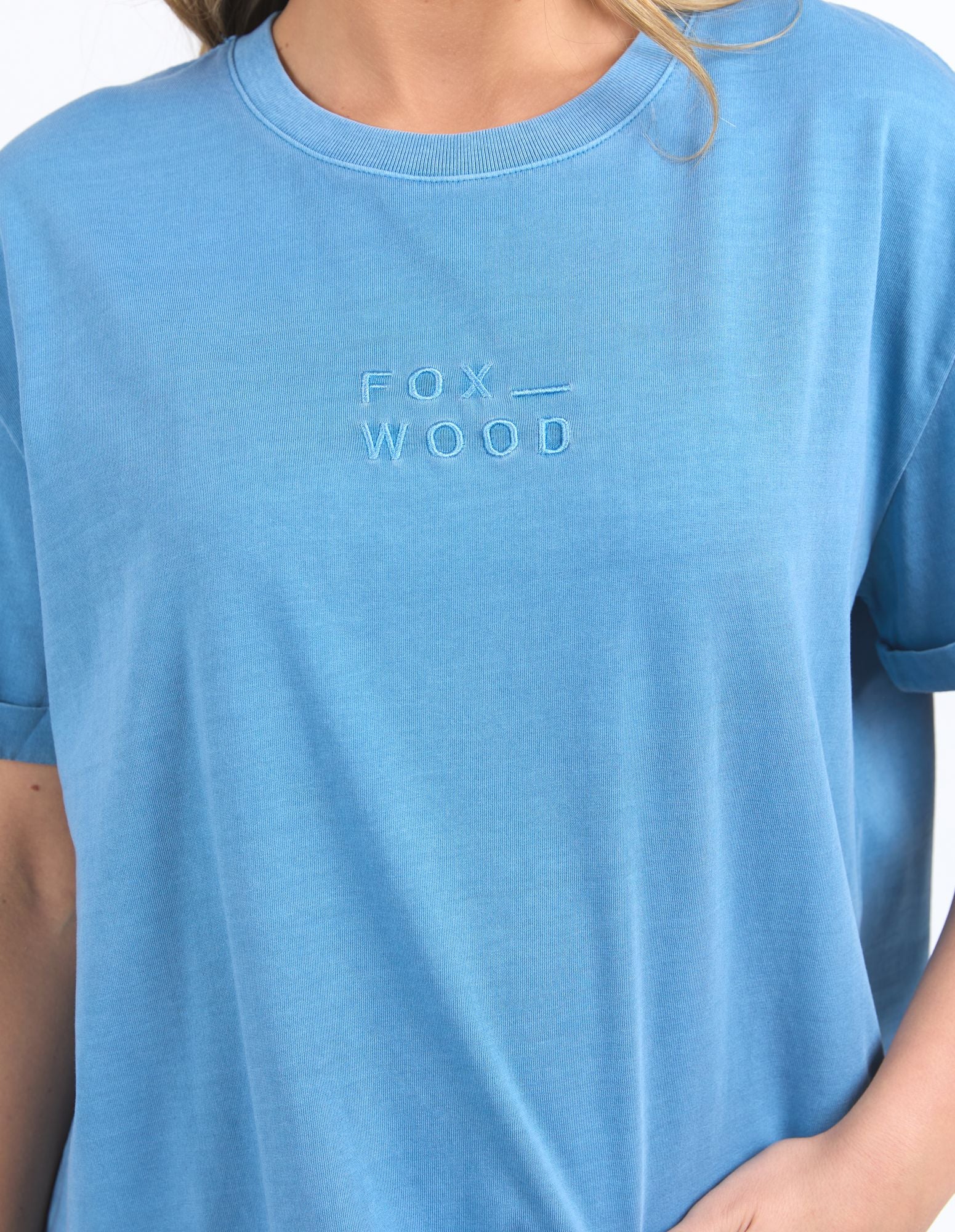 Foxwood Huntleigh Oversized Tee [COLOUR:Azure Blue SIZE:10]