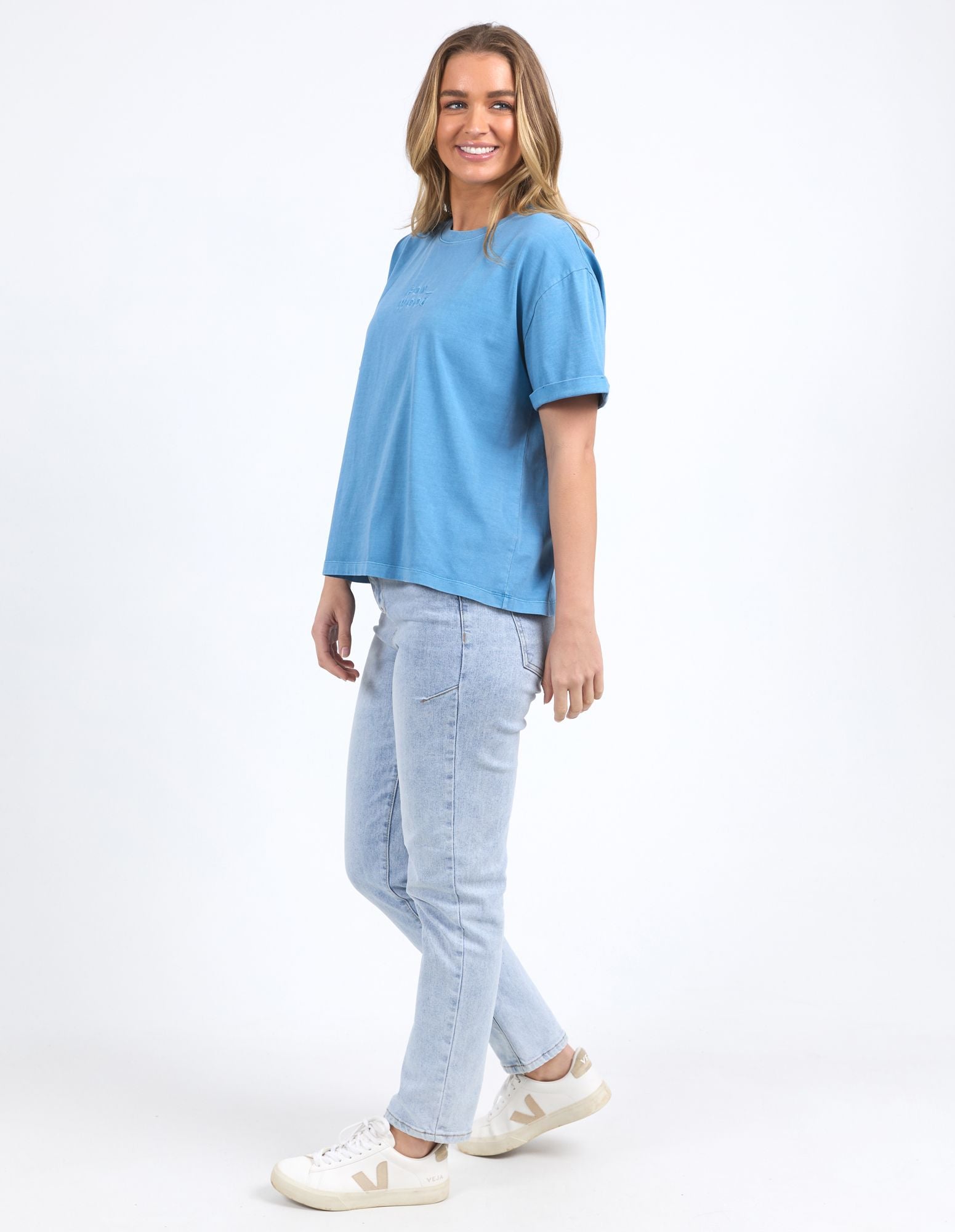 Foxwood Huntleigh Oversized Tee [COLOUR:Azure Blue SIZE:10]