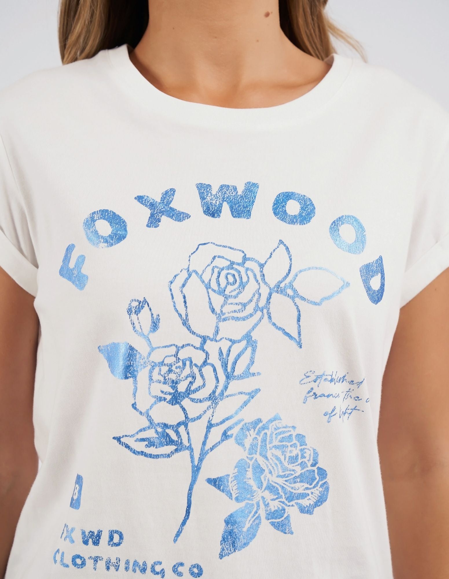 Foxwood Rosette Tee [COLOUR:Vintage white  SIZE:8]