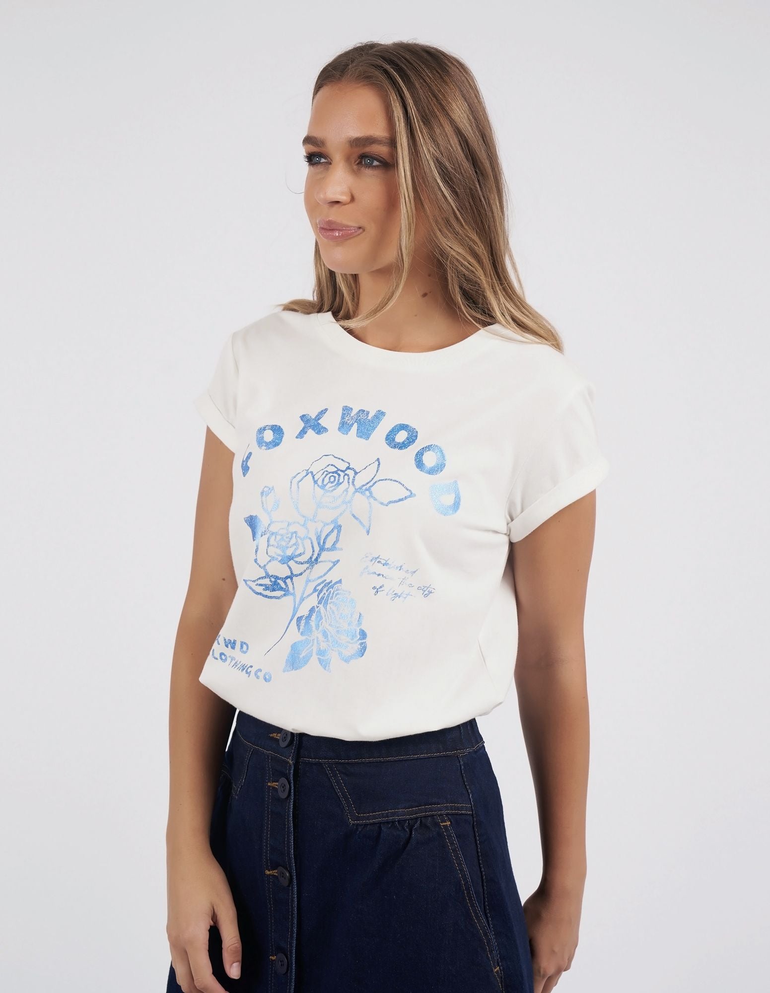 Foxwood Rosette Tee [COLOUR:Vintage white  SIZE:8]