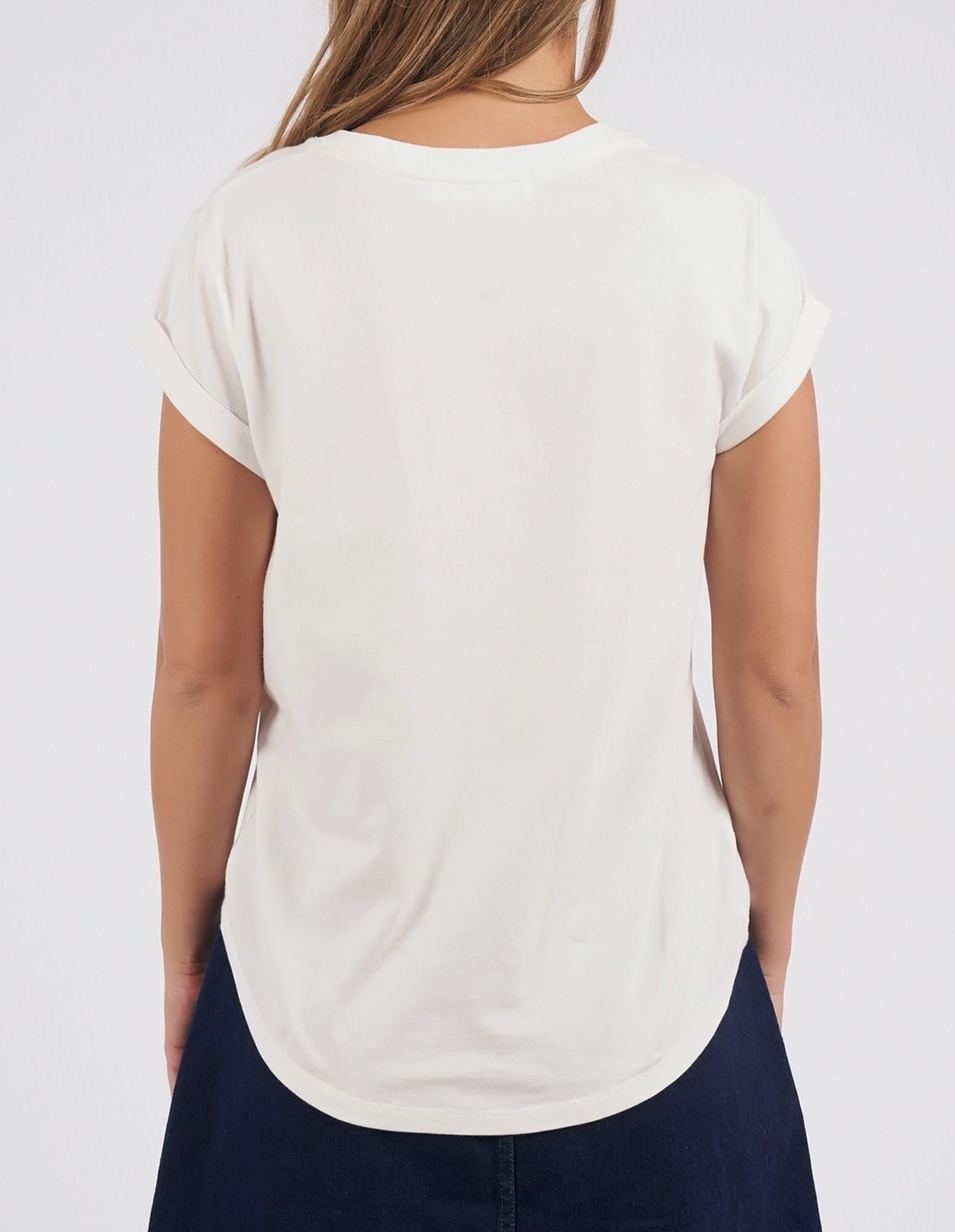 Foxwood Rosette Tee [COLOUR:Vintage white  SIZE:8]