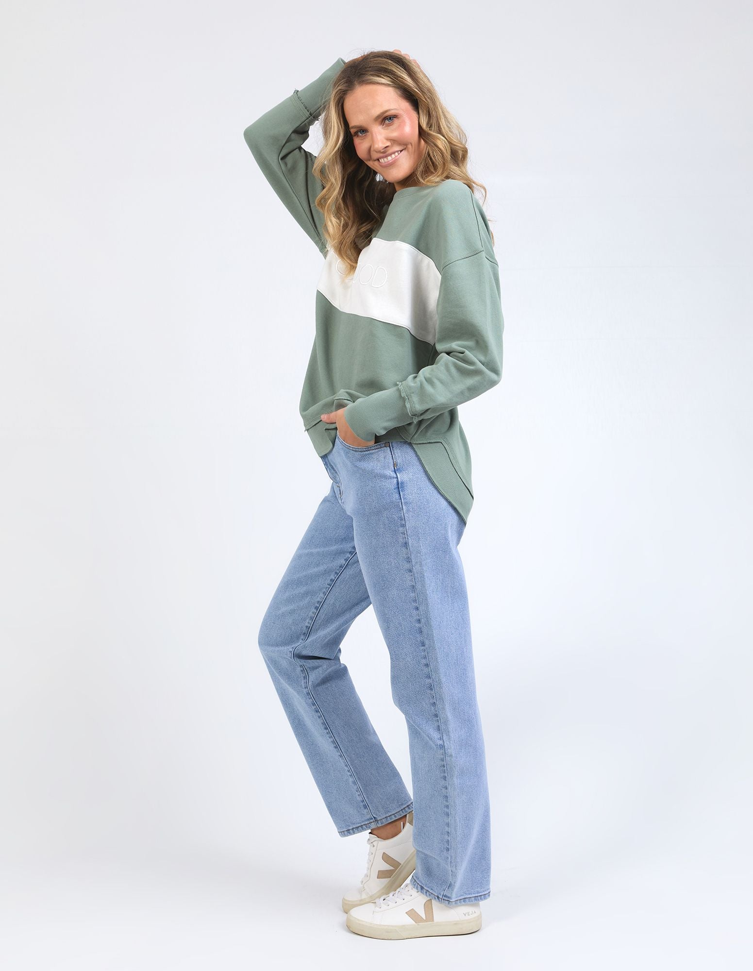 Foxwood Simplified Tonal Crew | Women's Sweatshirts | Little Extras Lifestyle Forbes | Women's Tops Australia