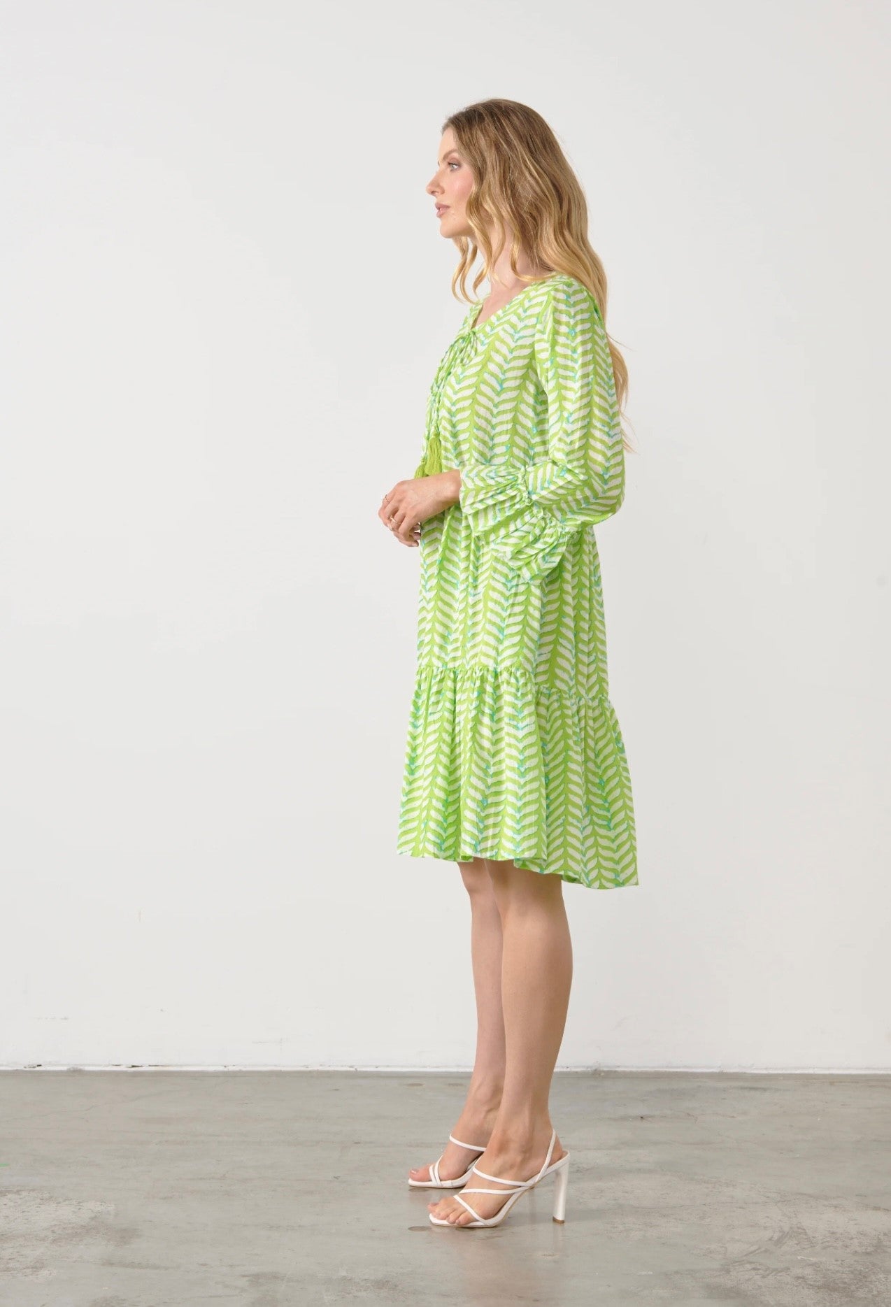 LEL Loves Fallon Tiered Dress [COLOUR:Green SIZE:S]