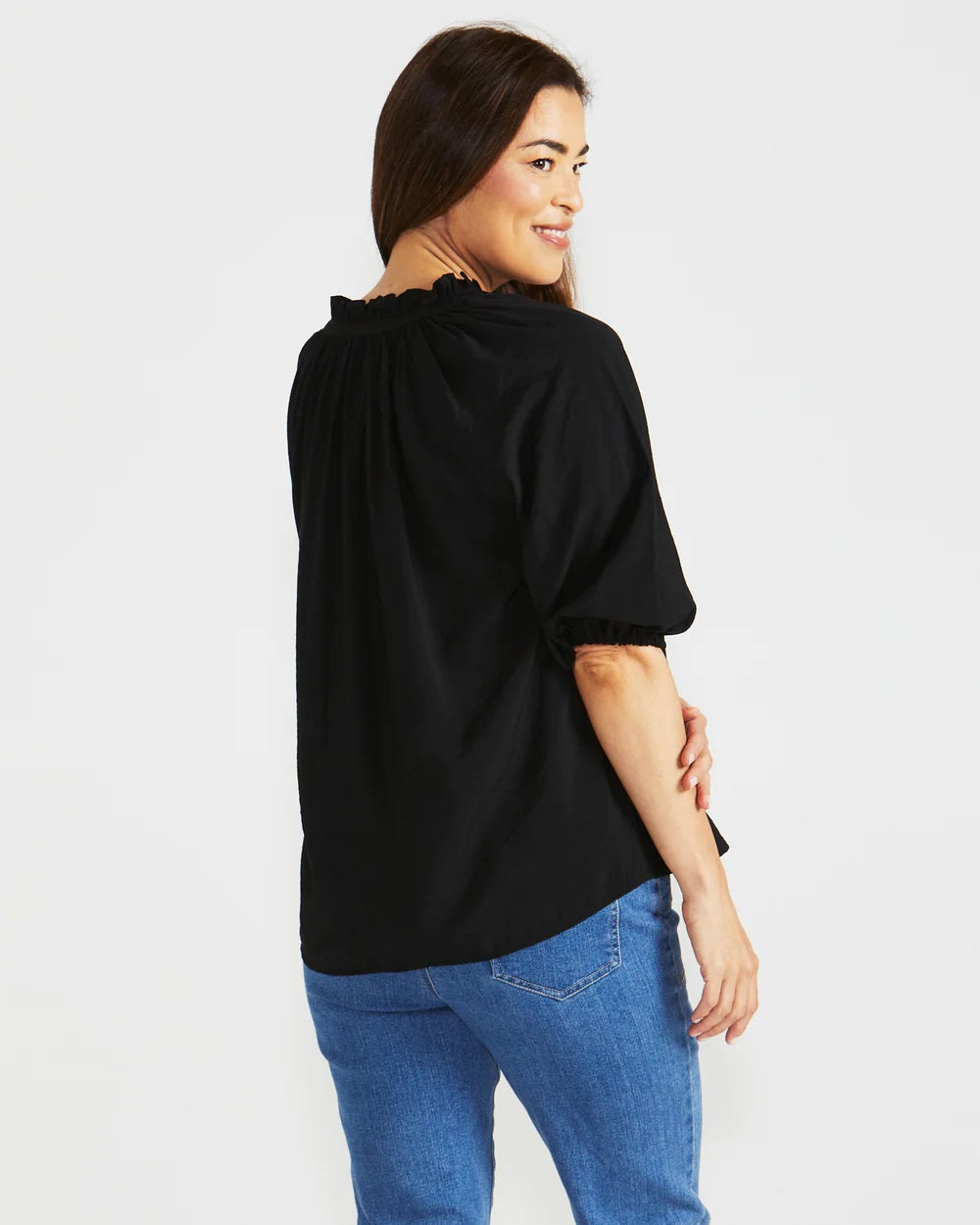 Betty Basics Cecilia Blouse [COLOUR:Black SIZE:8]