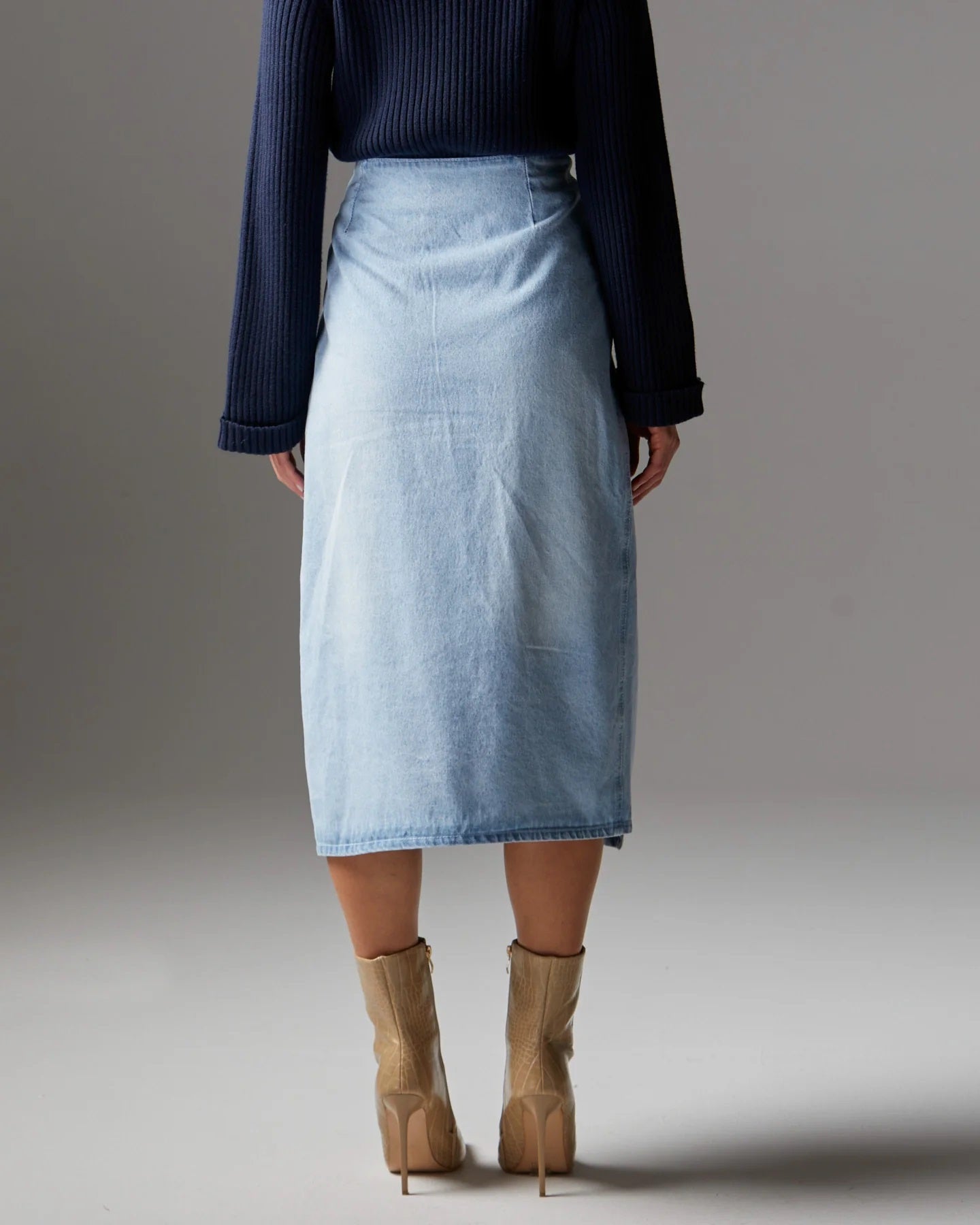 Fate + Becker Flight Denim Wrap Skirt | Denim Skirts Online