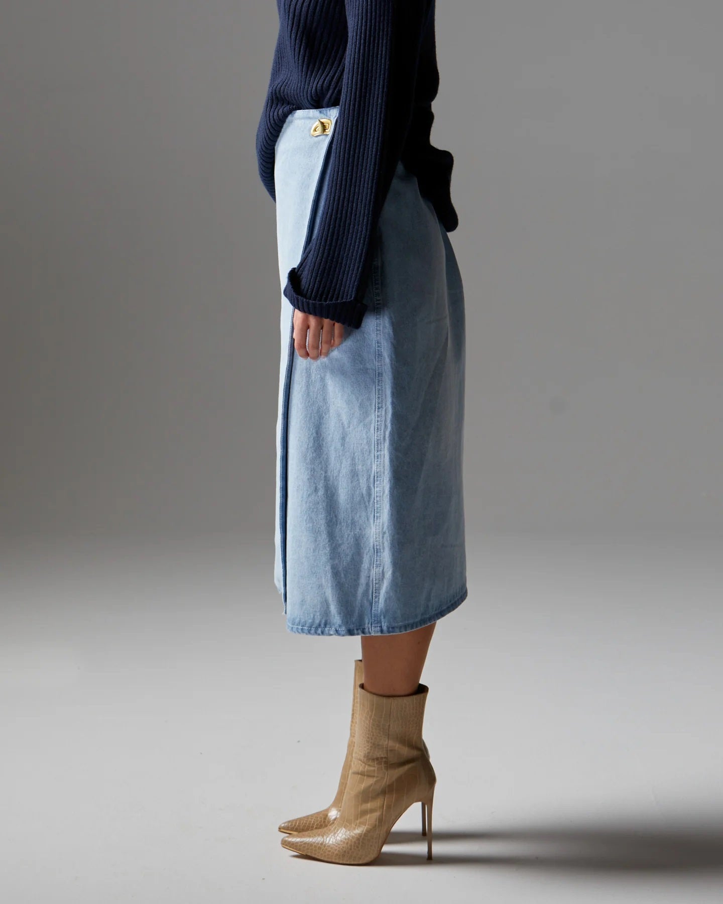 Fate + Becker Flight Denim Wrap Skirt | Denim Skirt