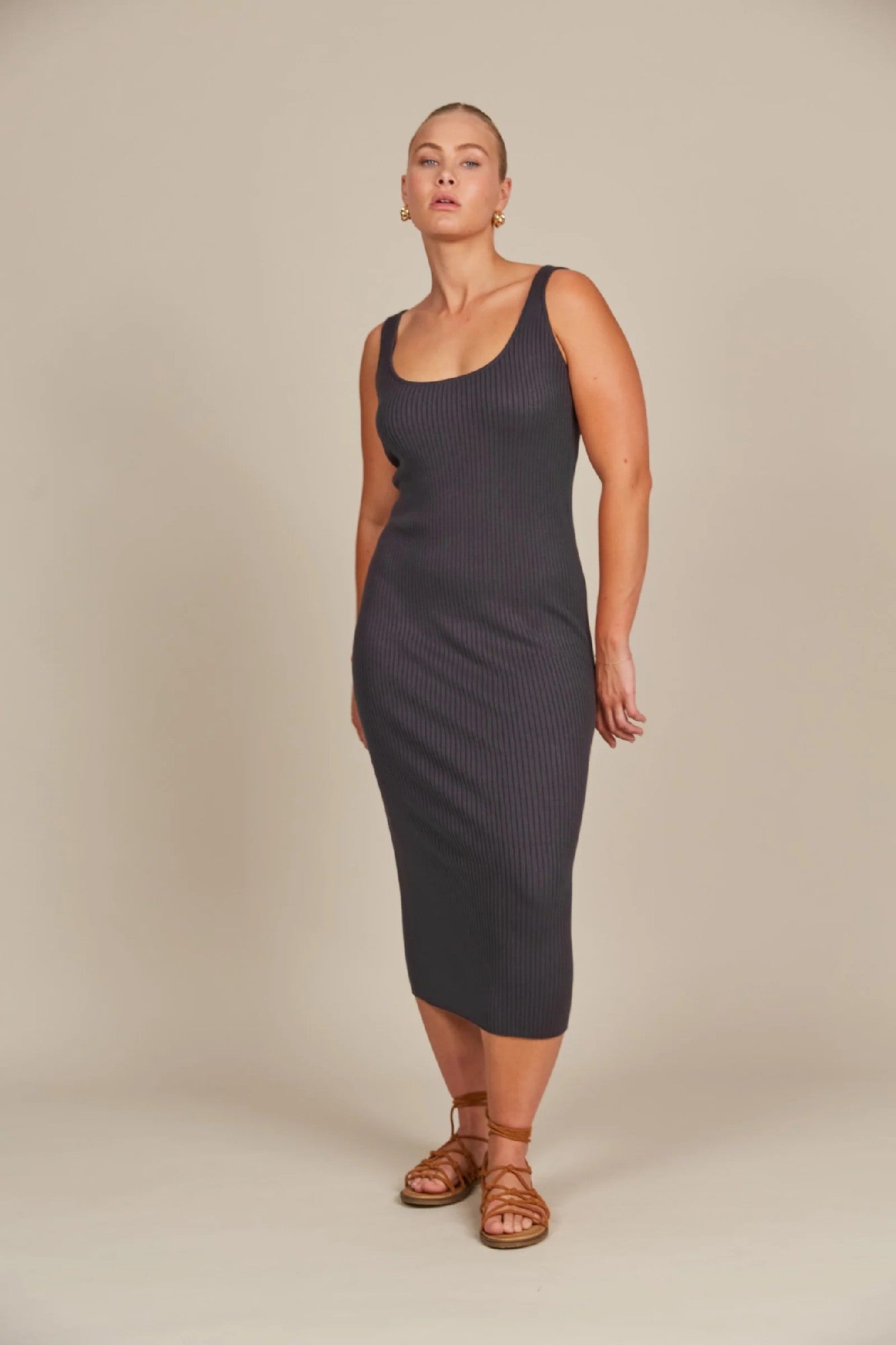 Isle Of Mine Adele Tank Dress [COLOUR:Graphite SIZE:XS]