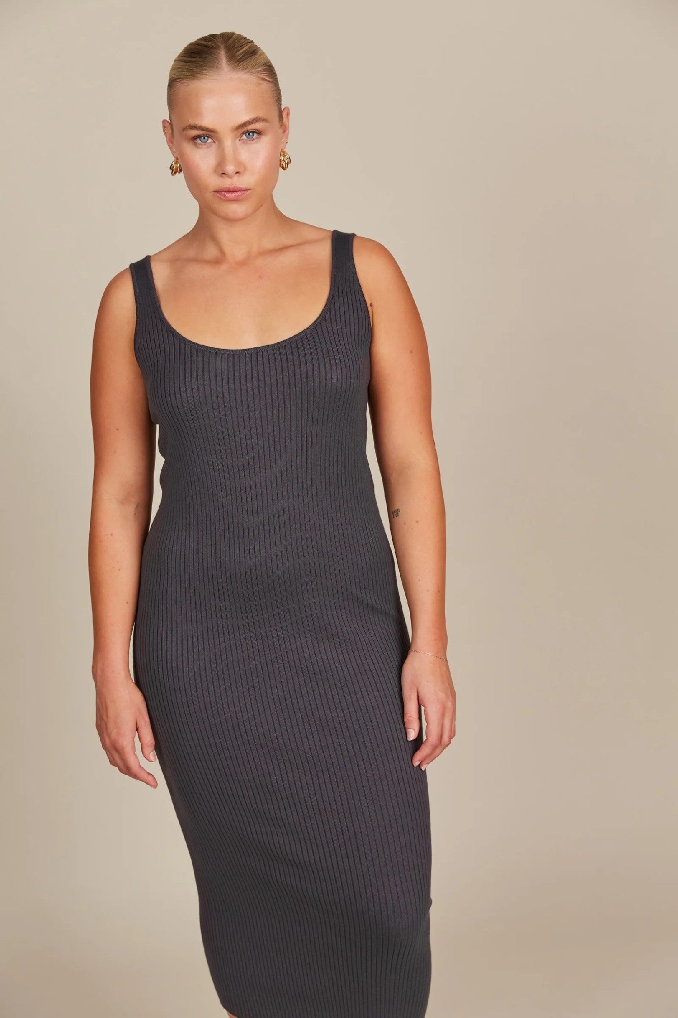 Isle Of Mine Adele Tank Dress [COLOUR:Graphite SIZE:XS]