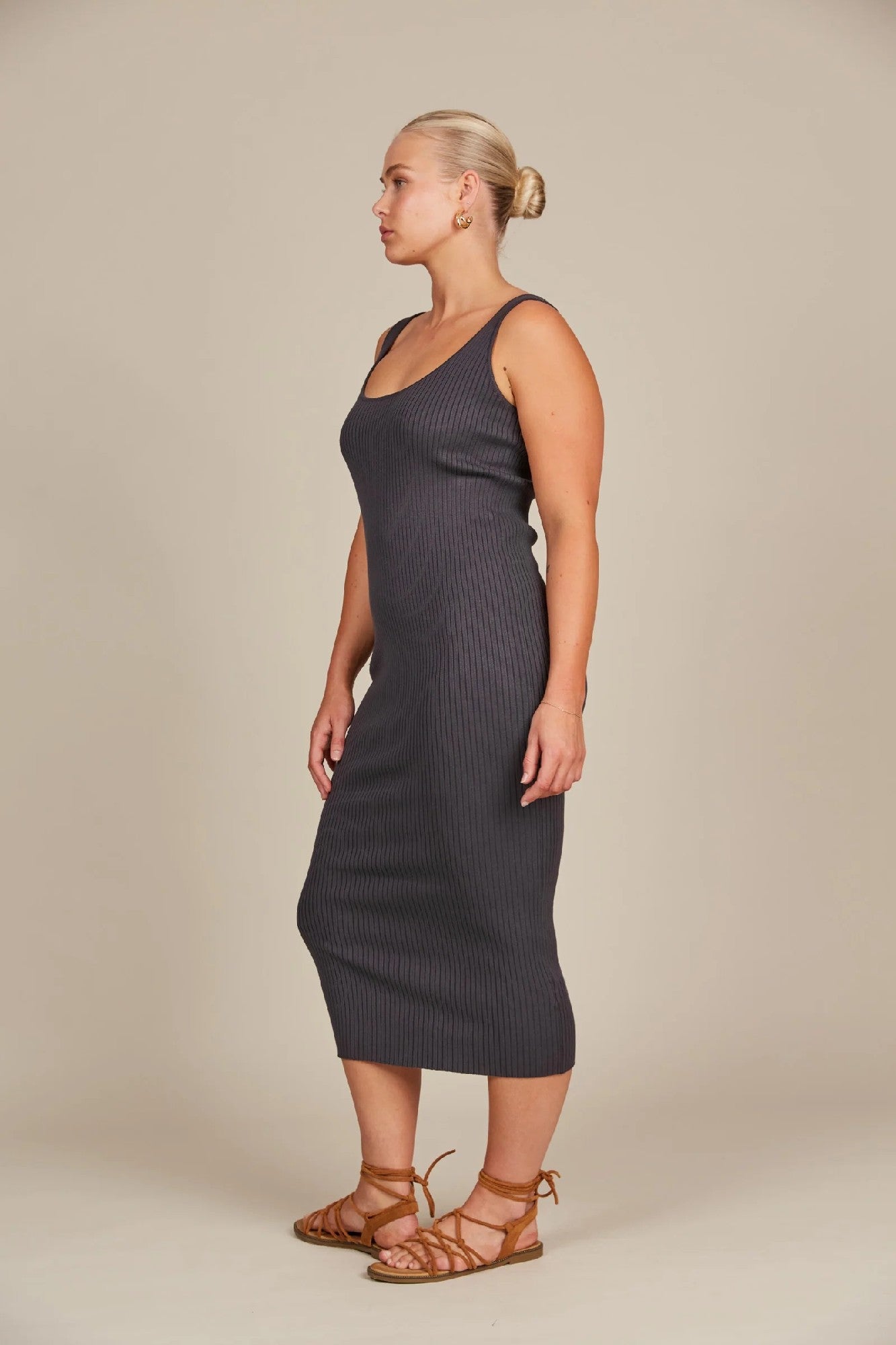 Isle Of Mine Adele Tank Dress [COLOUR:Graphite SIZE:XS]