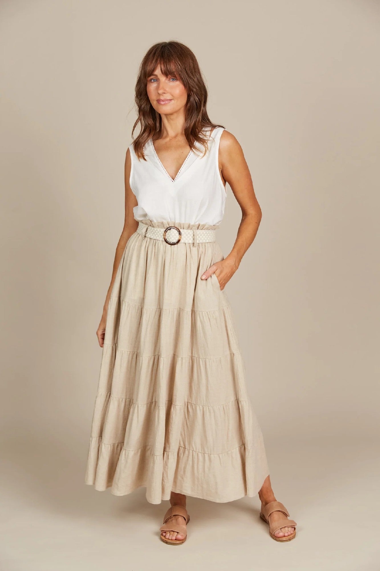 Isle Of Mine Amelie Maxi Skirt [COLOUR:Canvas SIZE:XS]