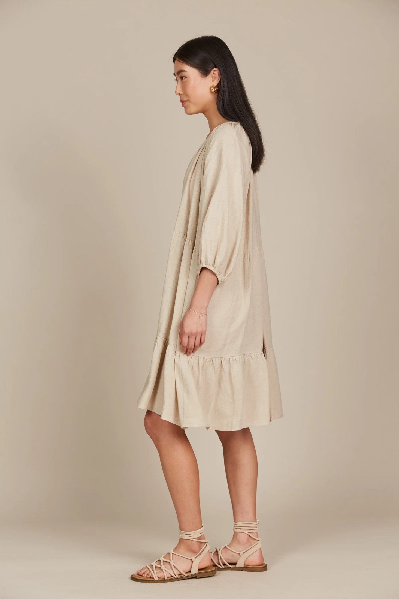 Isle Of Mine Amelie Button Dress [COLOUR:Canvas SIZE:One size]