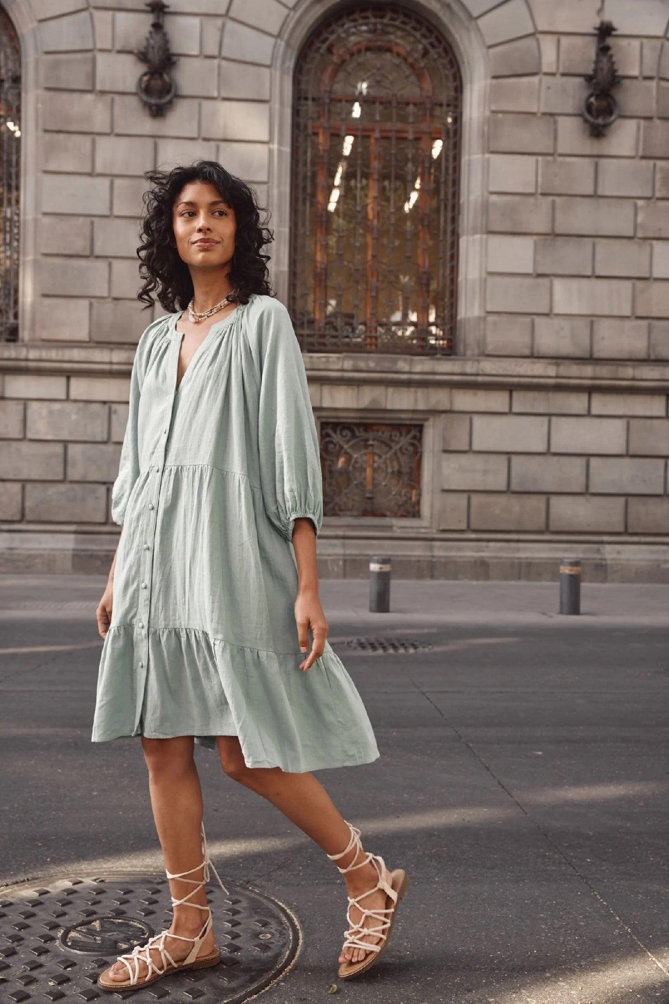 Isle Of Mine Amelie Button Dress [COLOUR:Seafoam SIZE:One size]