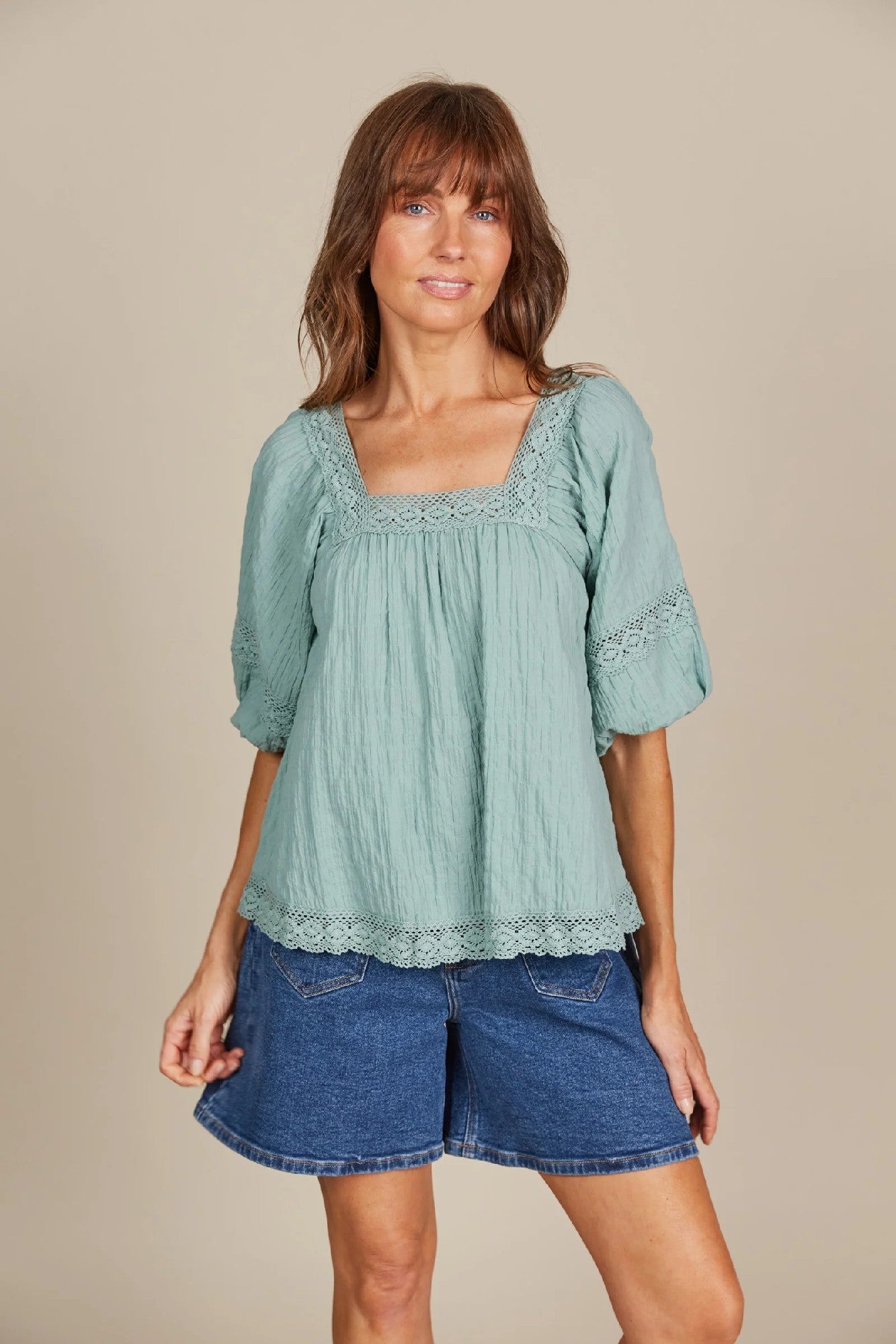 Isle Of Mine Fleur Top [COLOUR:Seafoam SIZE:XS]