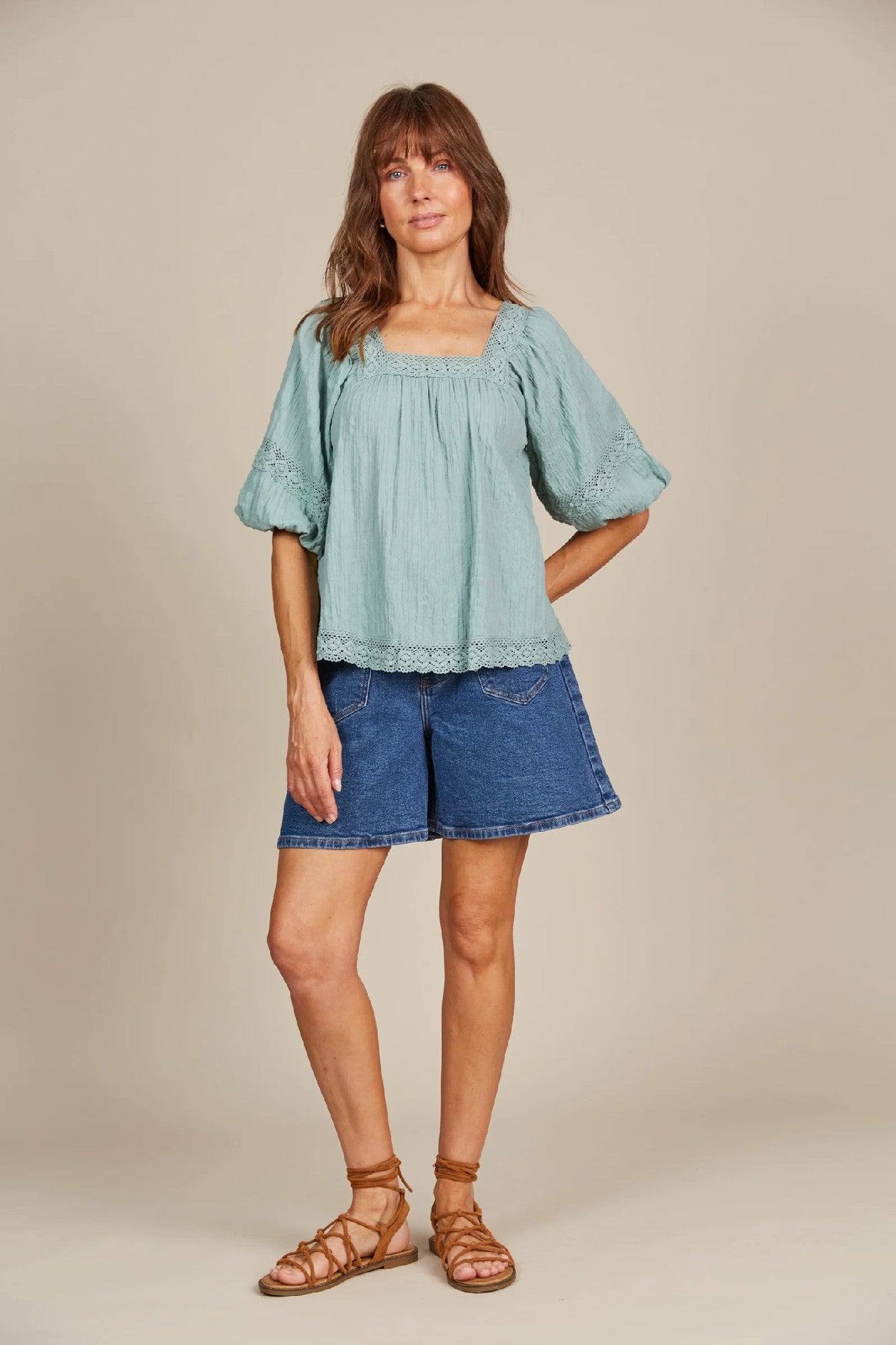 Isle Of Mine Fleur Top [COLOUR:Seafoam SIZE:XS]