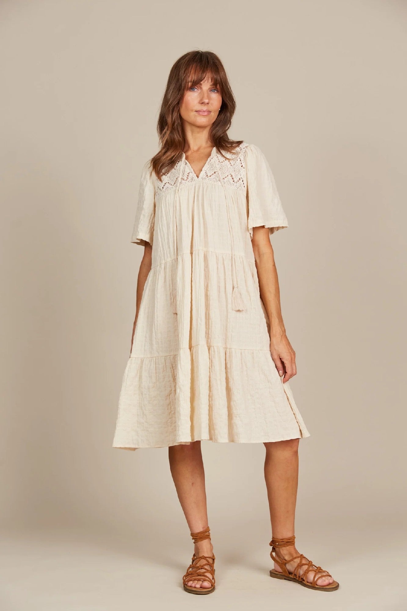 Isle Of Mine Fleur Dress [COLOUR:Canvas SIZE:XS]