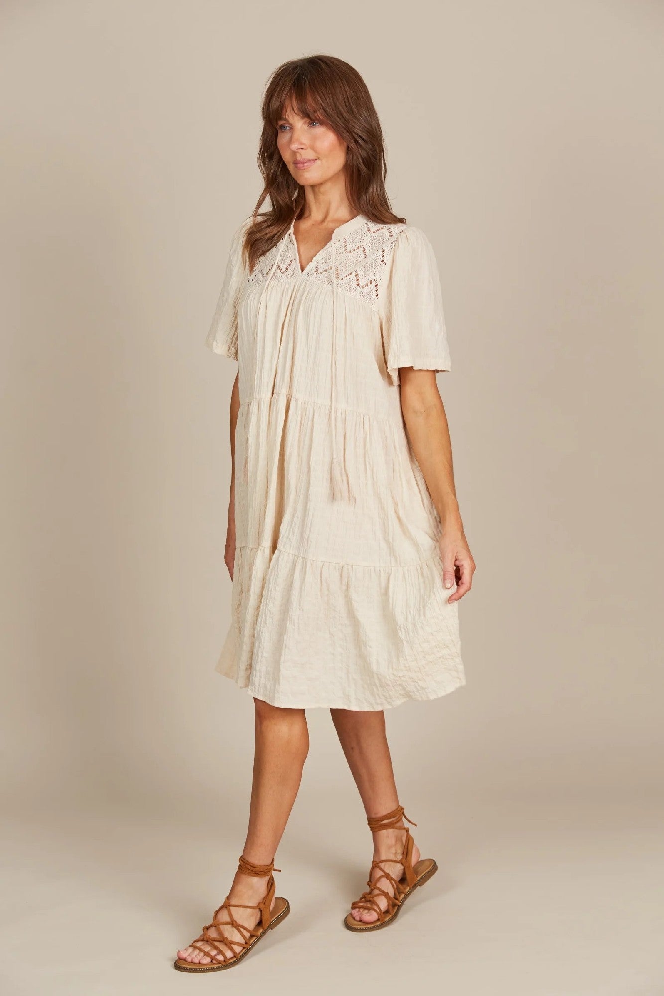 Isle Of Mine Fleur Dress [COLOUR:Canvas SIZE:XS]