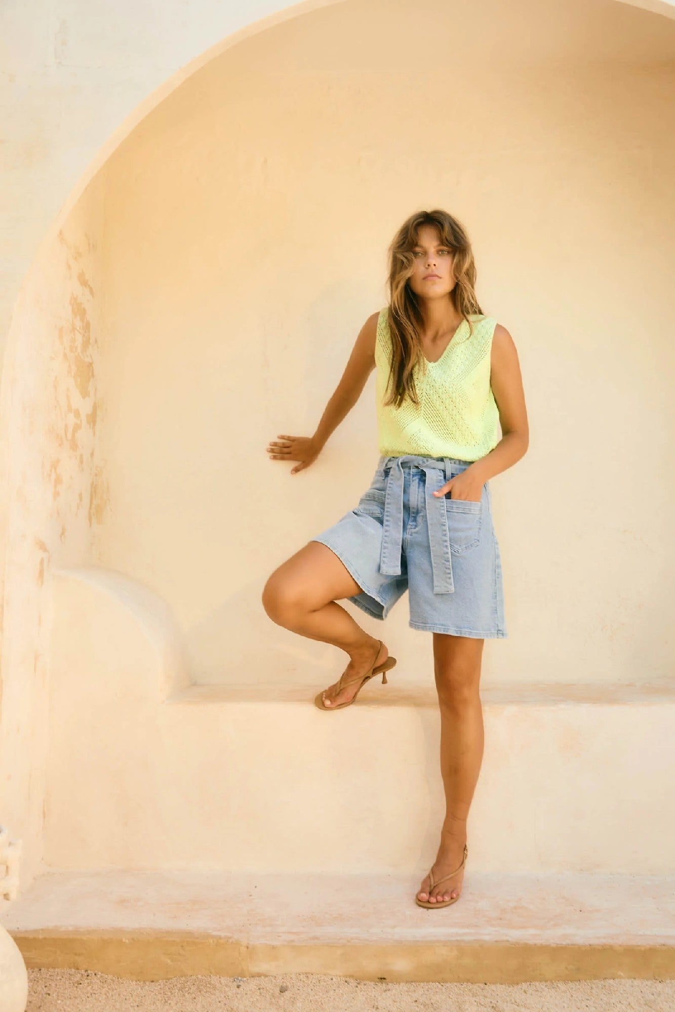 Isle Of Mine Margot Denim Short [COLOUR:Stellar SIZE:S]