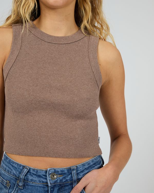 Silent Theory Pia Crop Tank [COLOUR:Brown SIZE:6]