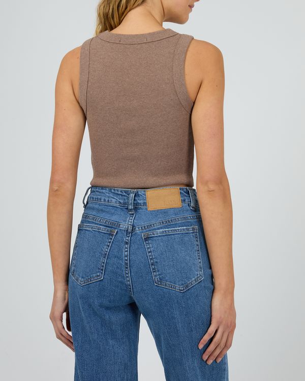 Silent Theory Pia Crop Tank [COLOUR:Brown SIZE:6]