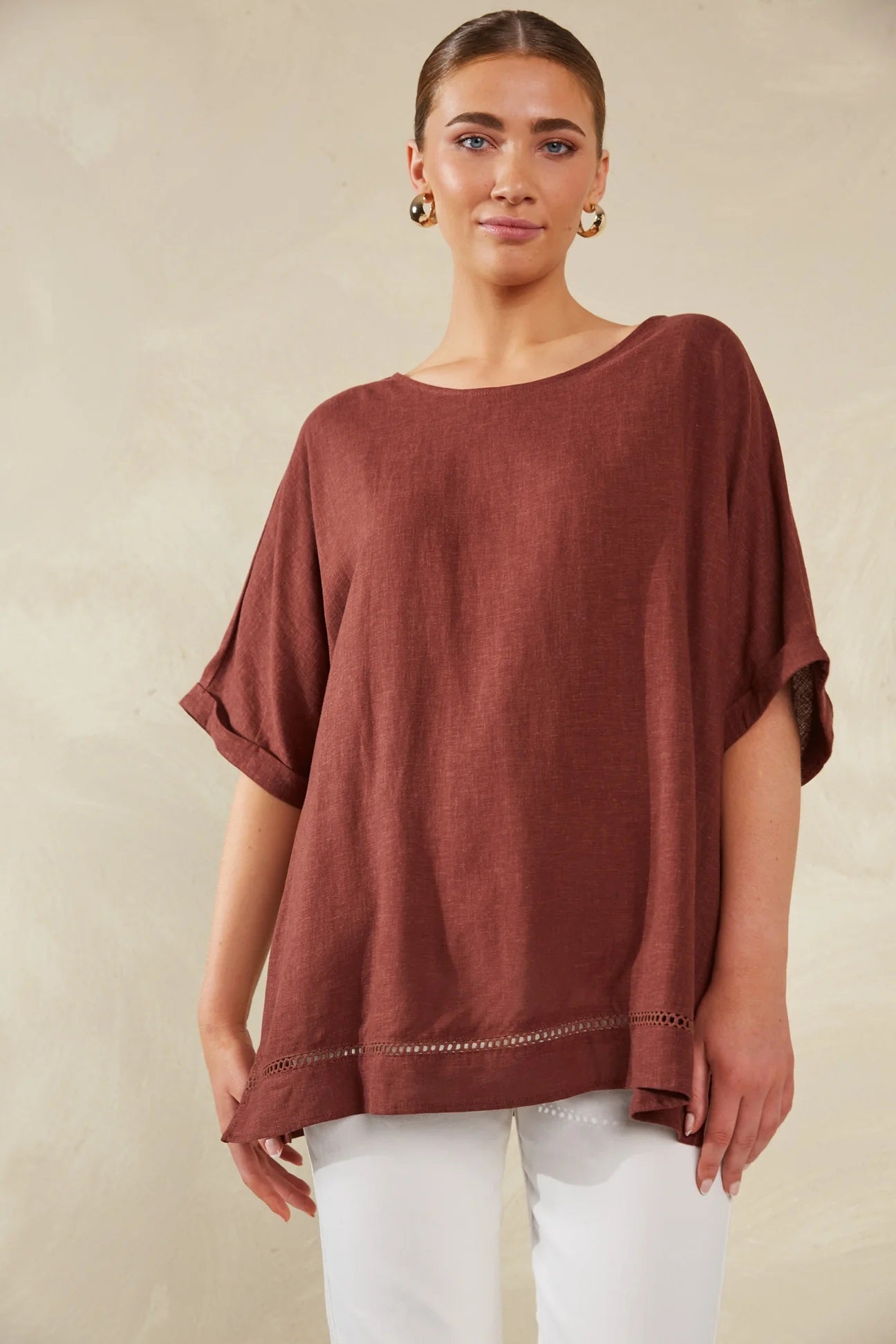 Haven Florence Relaxed Top [COLOUR:Espresso SIZE:One size]