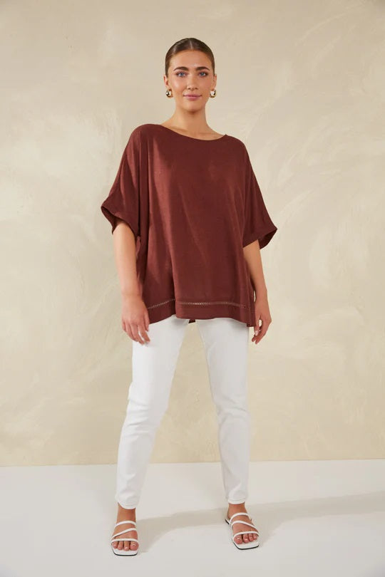 Haven Florence Relaxed Top [COLOUR:Espresso SIZE:One size]