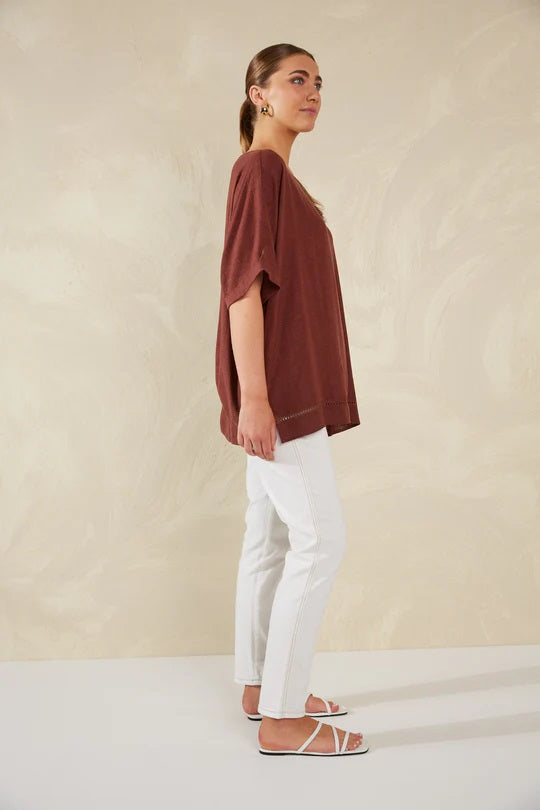 Haven Florence Relaxed Top [COLOUR:Espresso SIZE:One size]