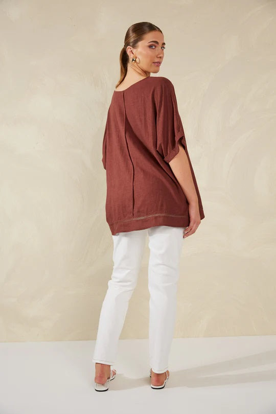 Haven Florence Relaxed Top [COLOUR:Espresso SIZE:One size]