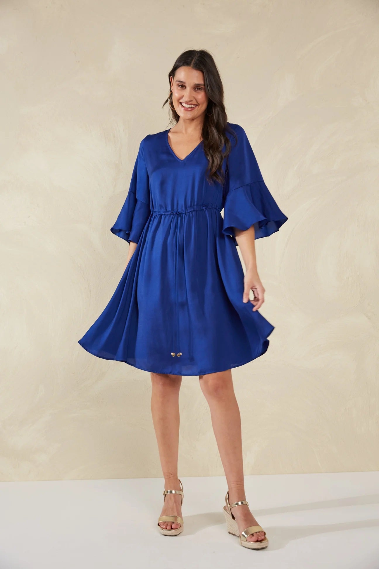 Haven Portofino Tie Dress [COLOUR:Lago  SIZE:Xs/s]