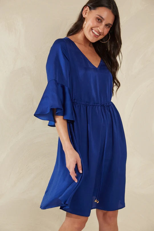 Haven Portofino Tie Dress [COLOUR:Lago  SIZE:Xs/s]