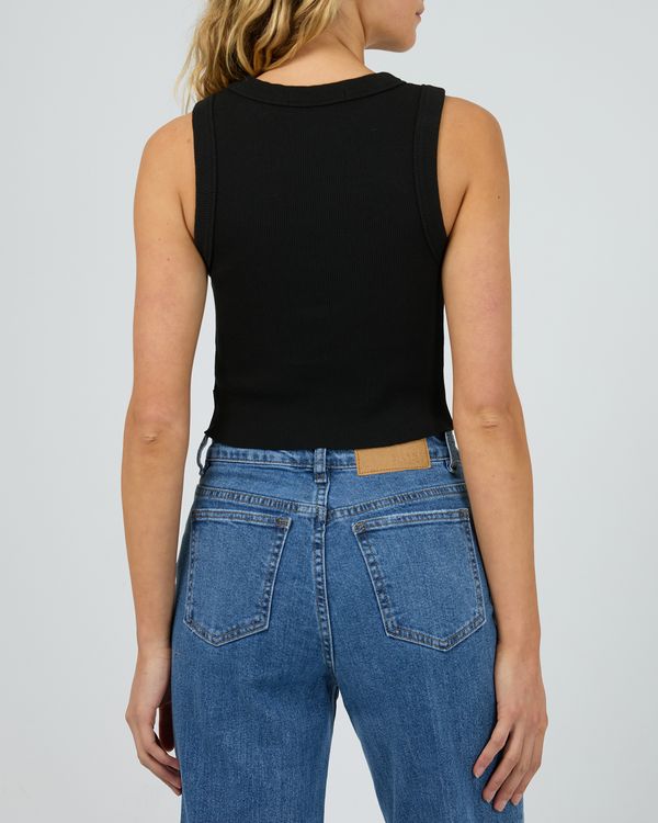 Silent Theory Pia Crop Tank [COLOUR:Black SIZE:6]