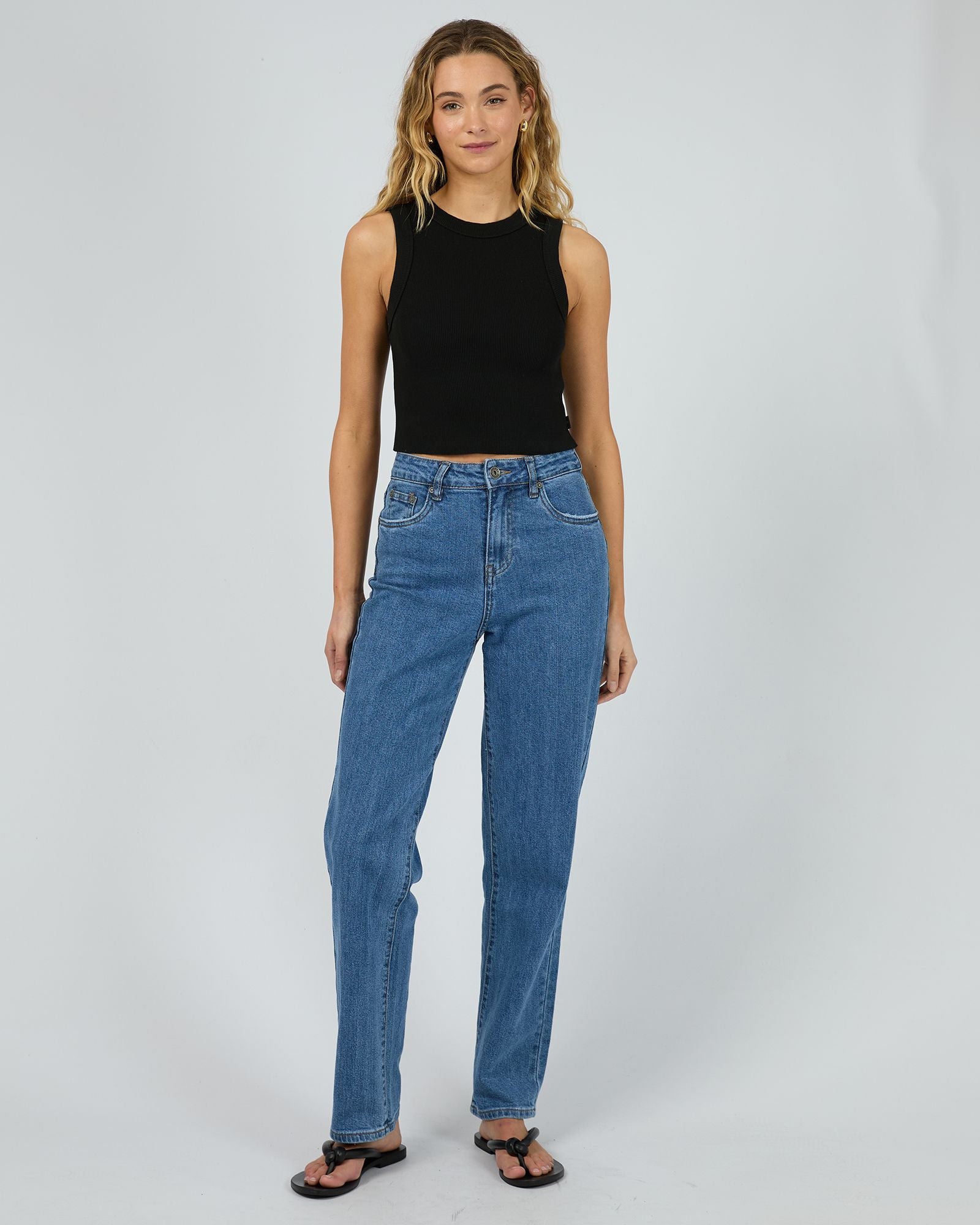 Silent Theory Pia Crop Tank [COLOUR:Black SIZE:6]