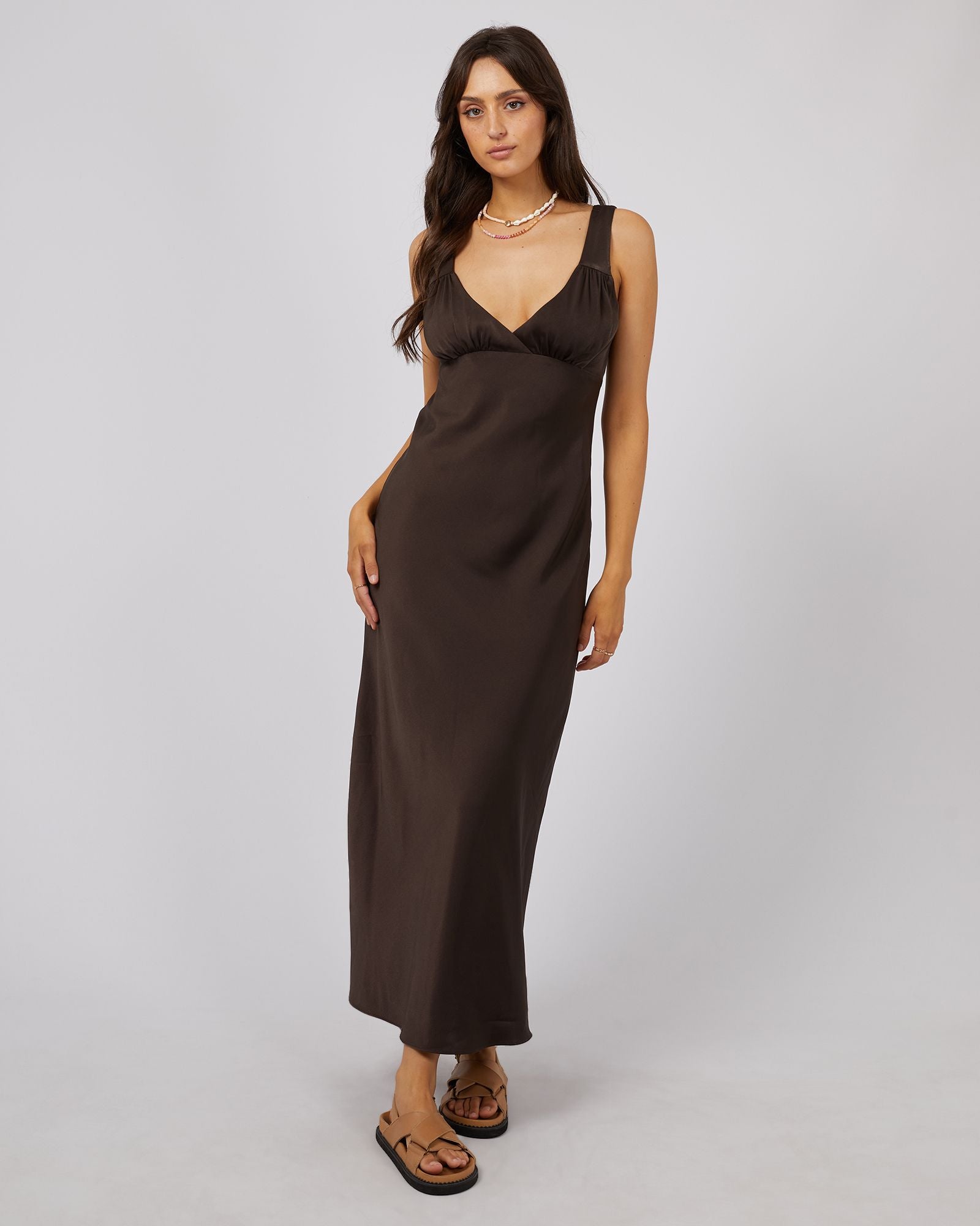 All About Eve Aire Maxi Dress [COLOUR:Brown SIZE:6]