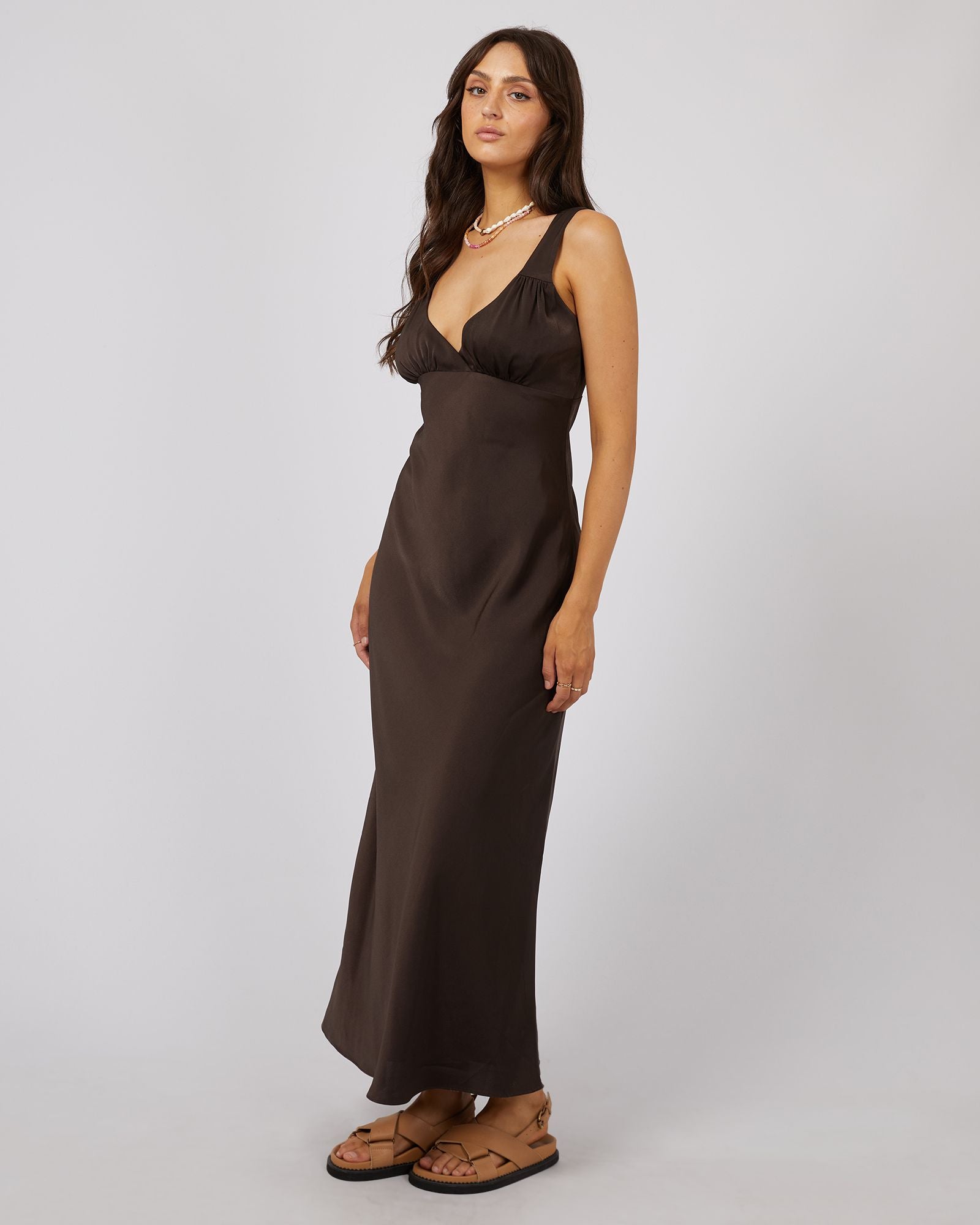 All About Eve Aire Maxi Dress [COLOUR:Brown SIZE:6]