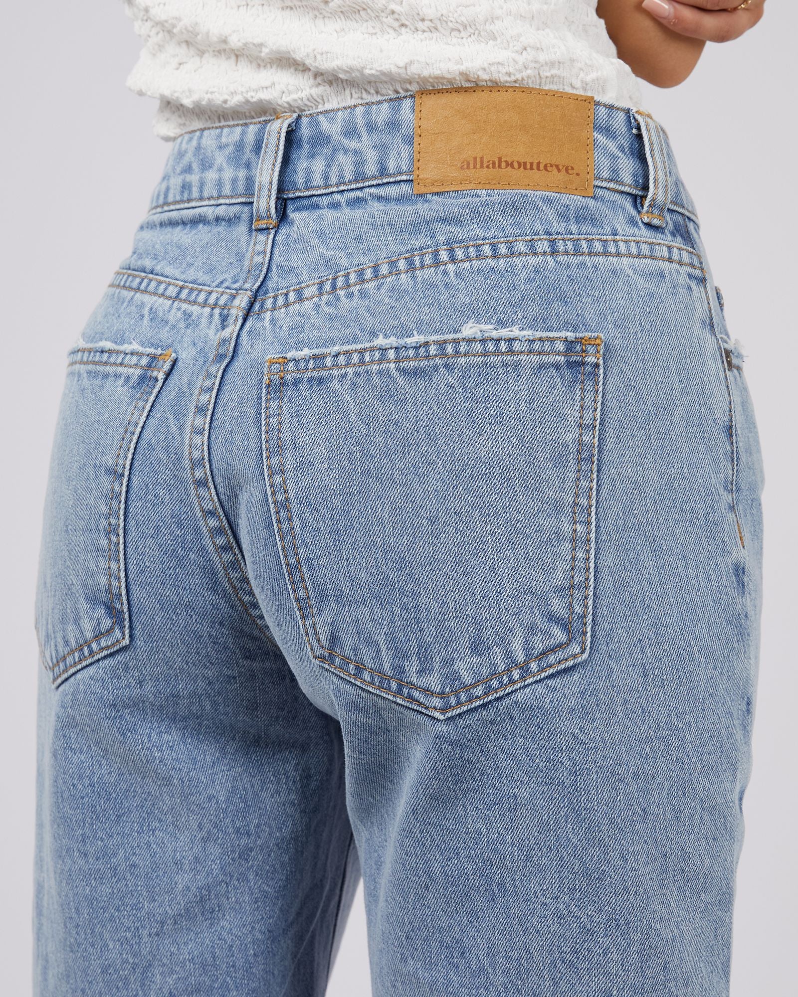 All About Eve Lexie Denim Jort [COLOUR:Light blue SIZE:6]