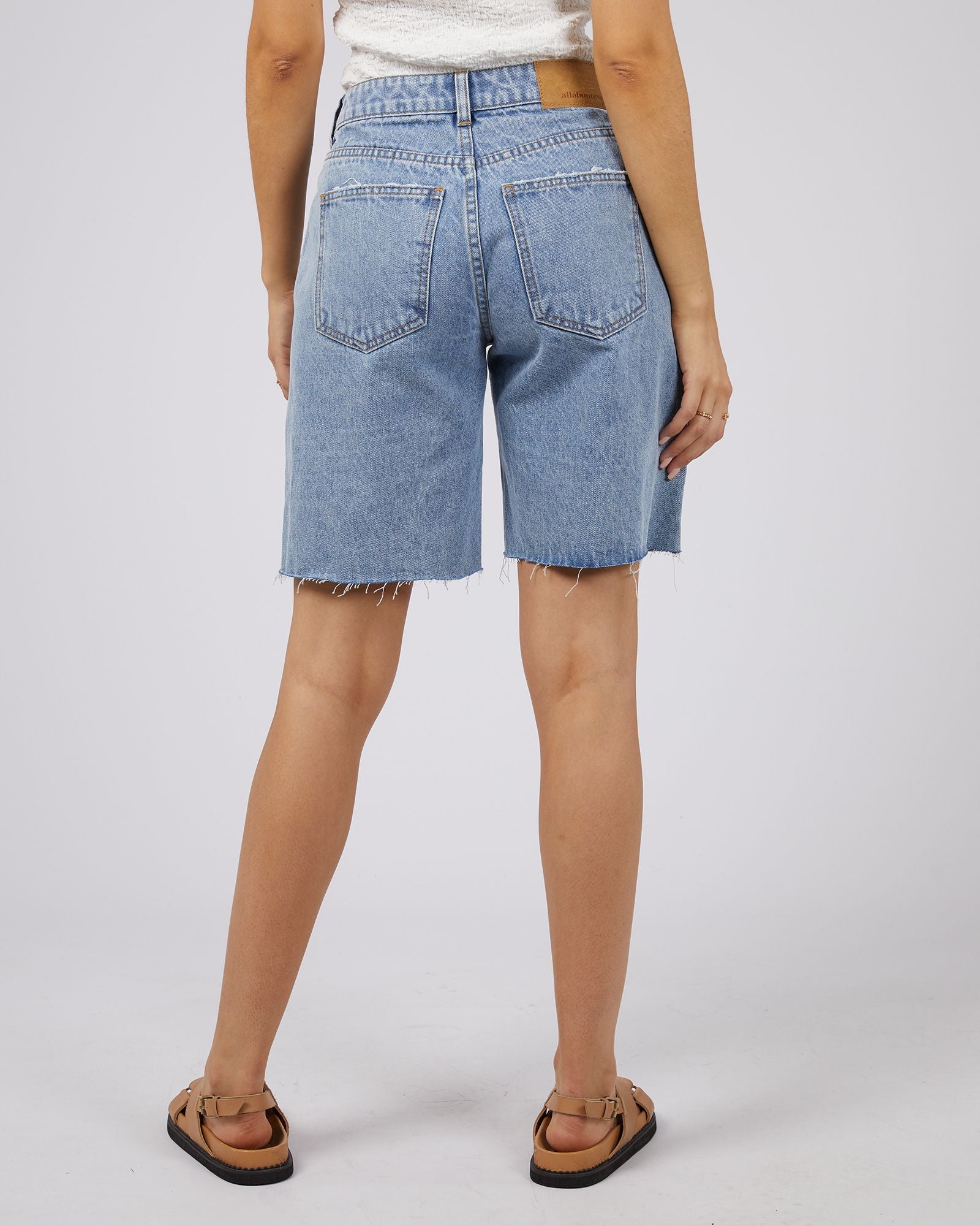 All About Eve Lexie Denim Jort [COLOUR:Light blue SIZE:6]