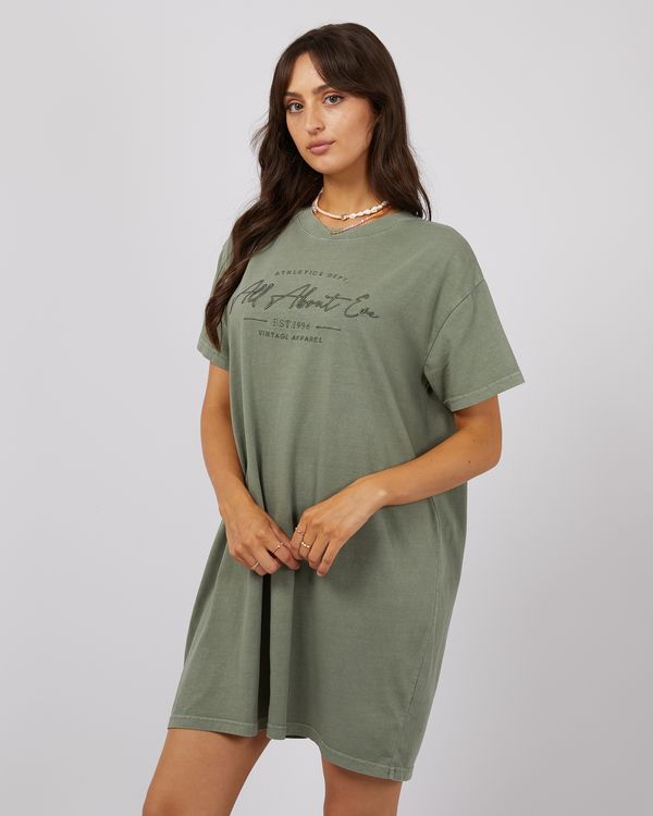 All About Eve Classic Tee Dress [COLOUR:Khaki SIZE:6]