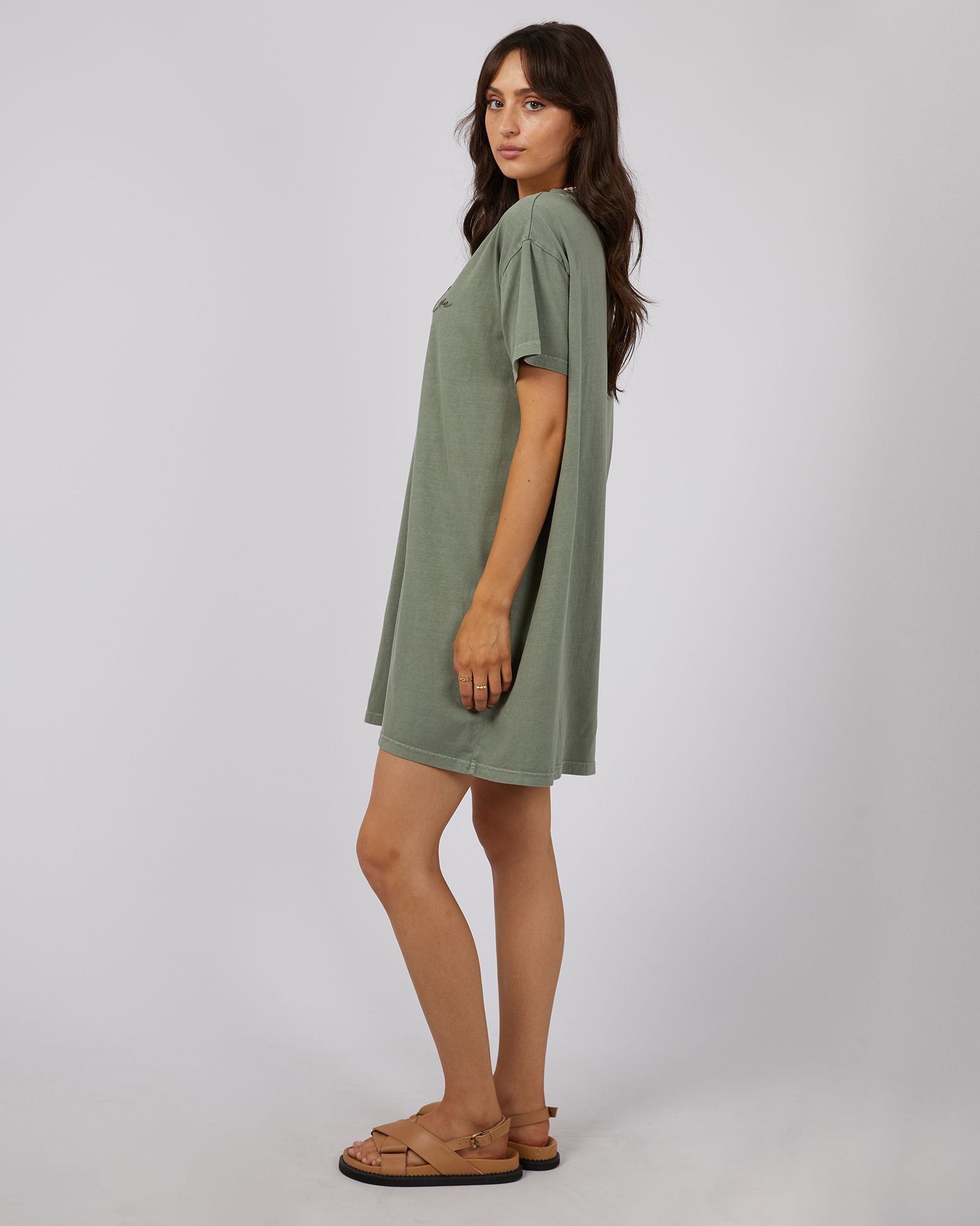 All About Eve Classic Tee Dress [COLOUR:Khaki SIZE:6]