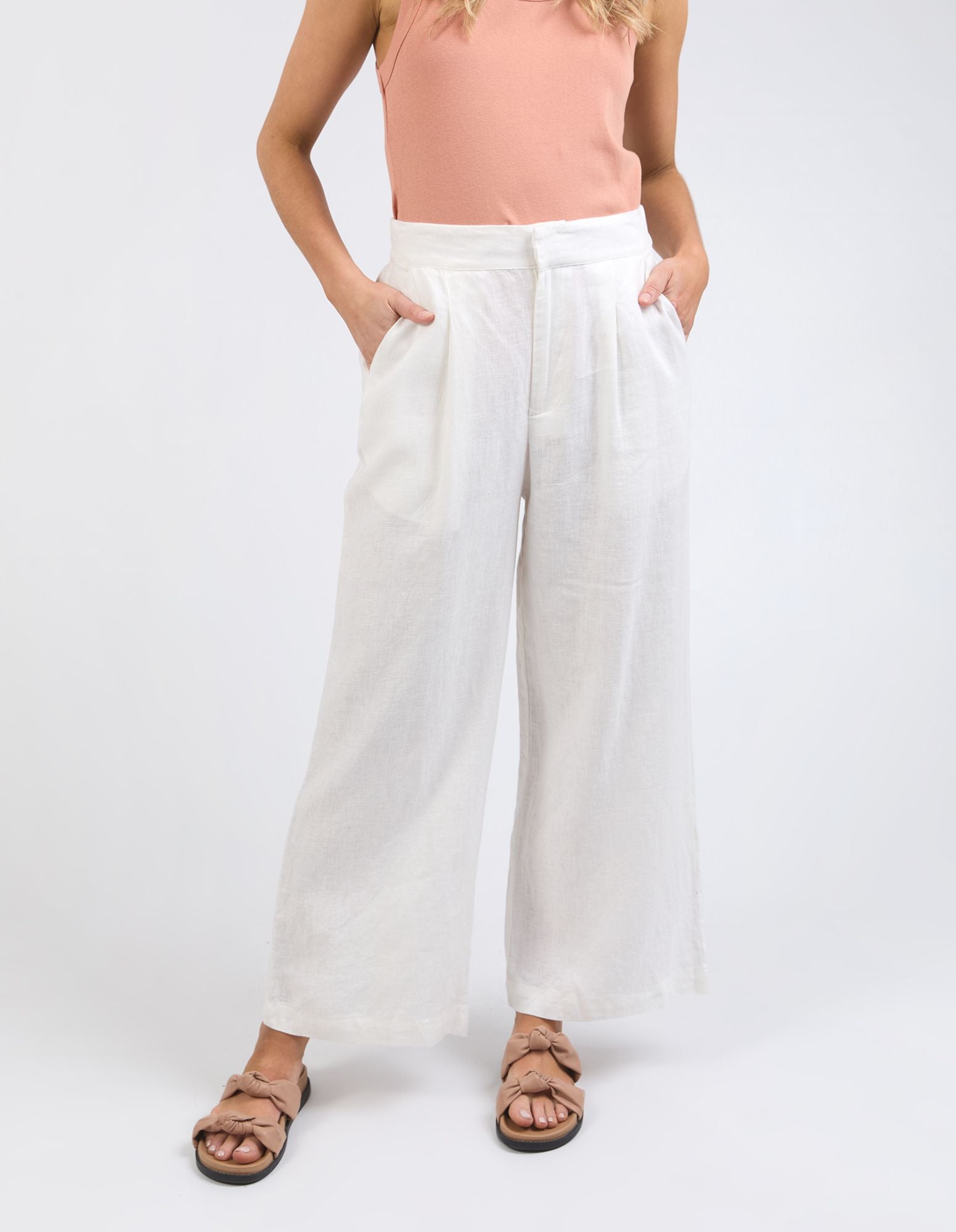 Foxwood Elina Wide Leg Pant [COLOUR:Vintage white  SIZE:8]