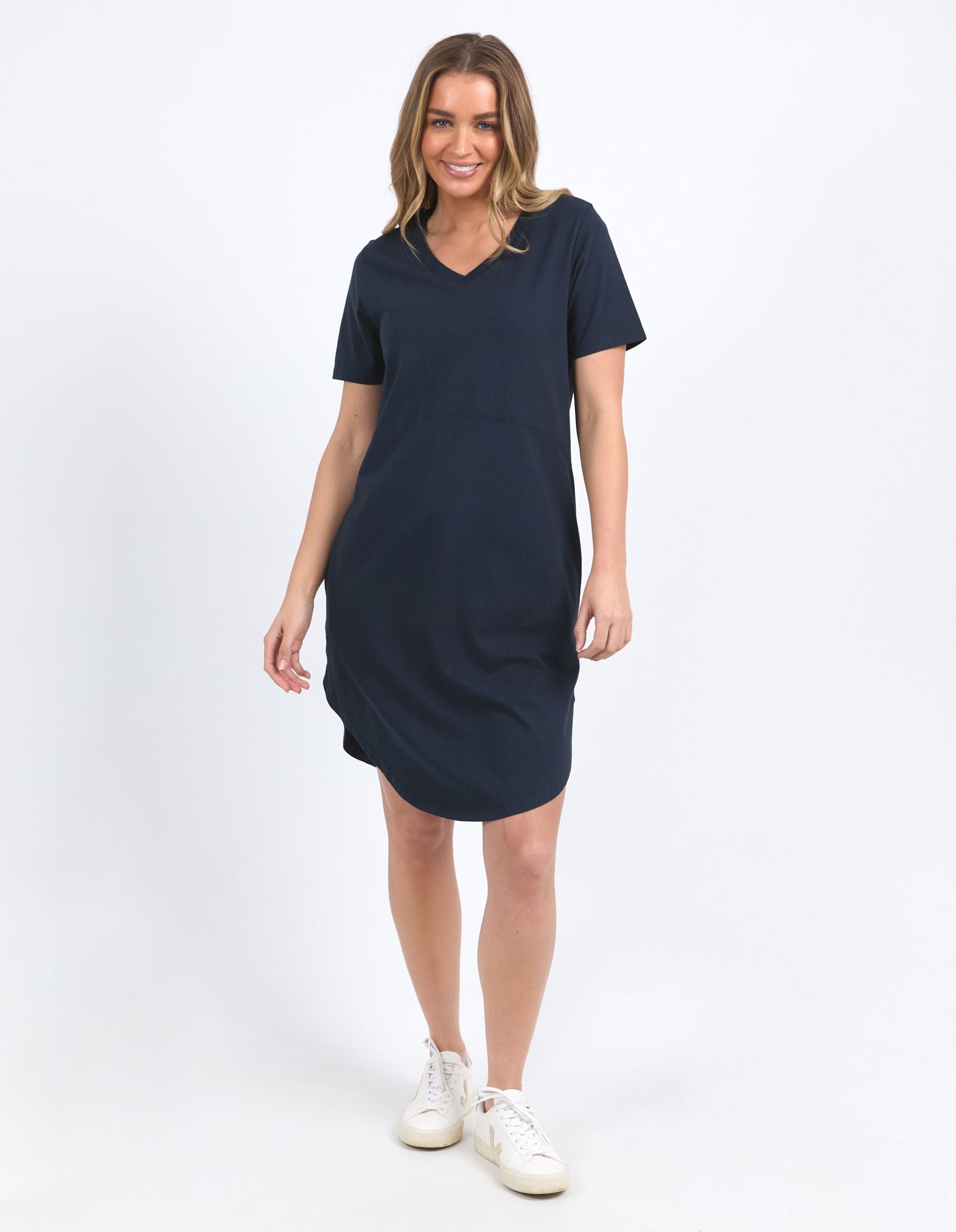 Foxwood Rhoda Vee Dress [COLOUR:Navy SIZE:10]