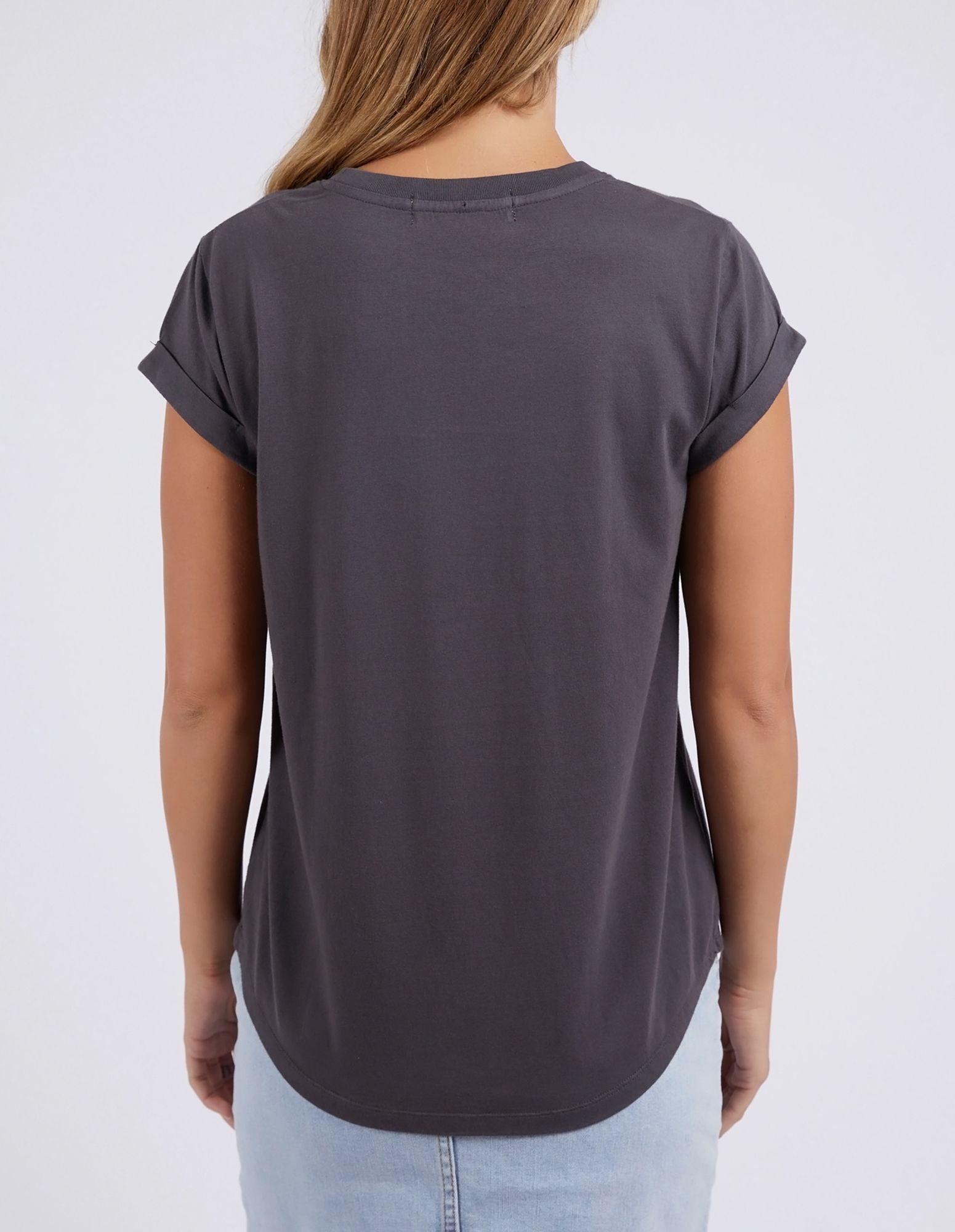 Foxwood Rosette Tee [COLOUR:Washed black SIZE:8]