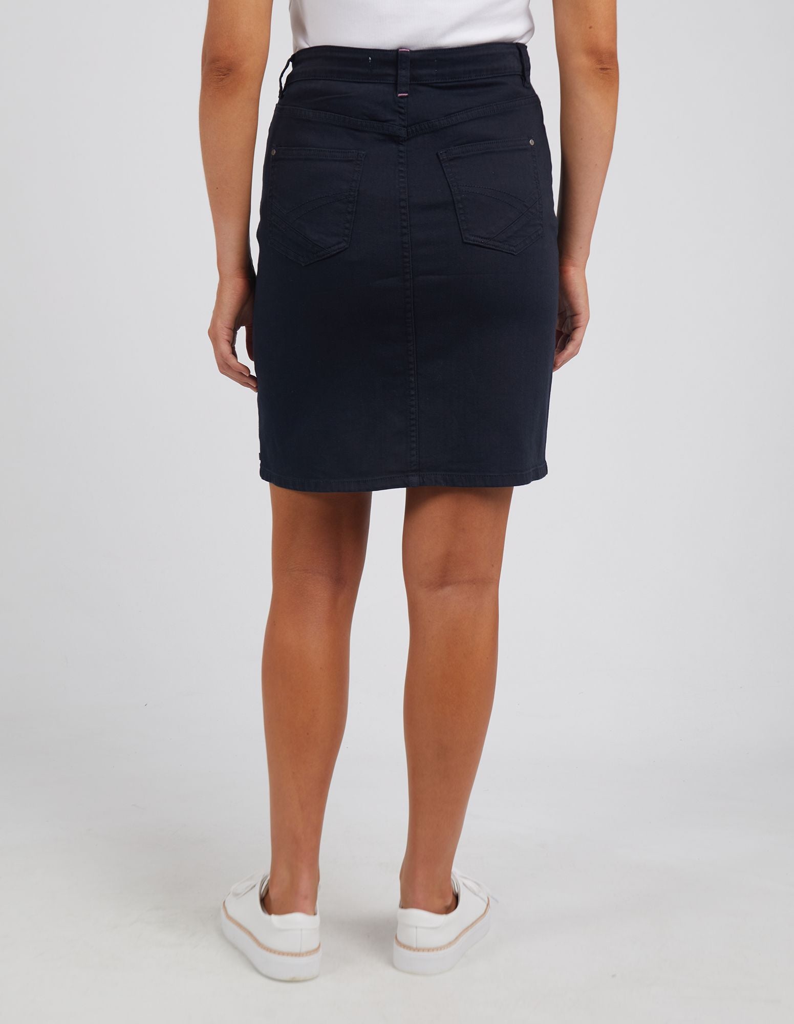 Elm Belle Denim Skirt [COLOUR:Washed black SIZE:8]